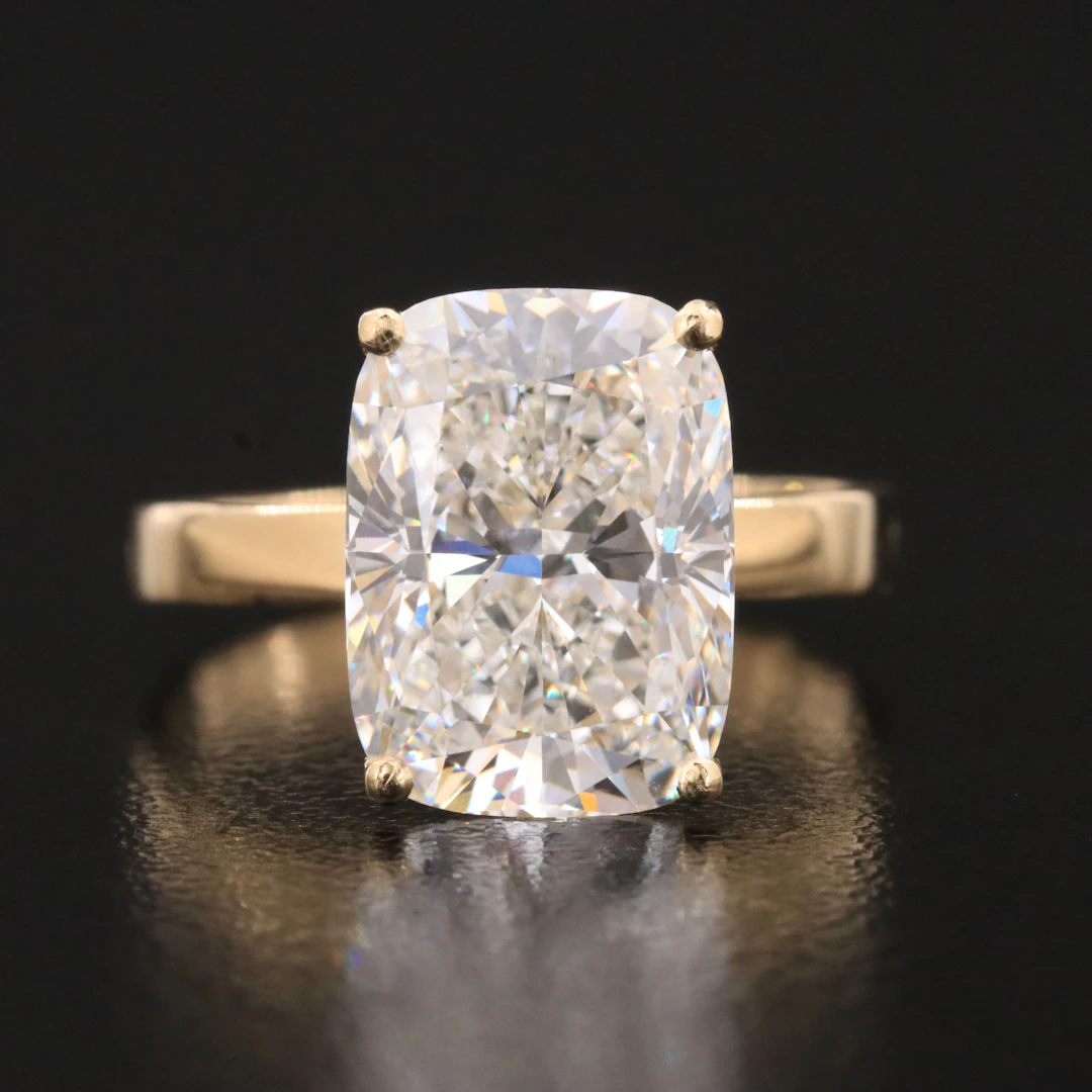 14K 5.07 CT Lab Grown Diamond Solitaire Ring with IGI Report