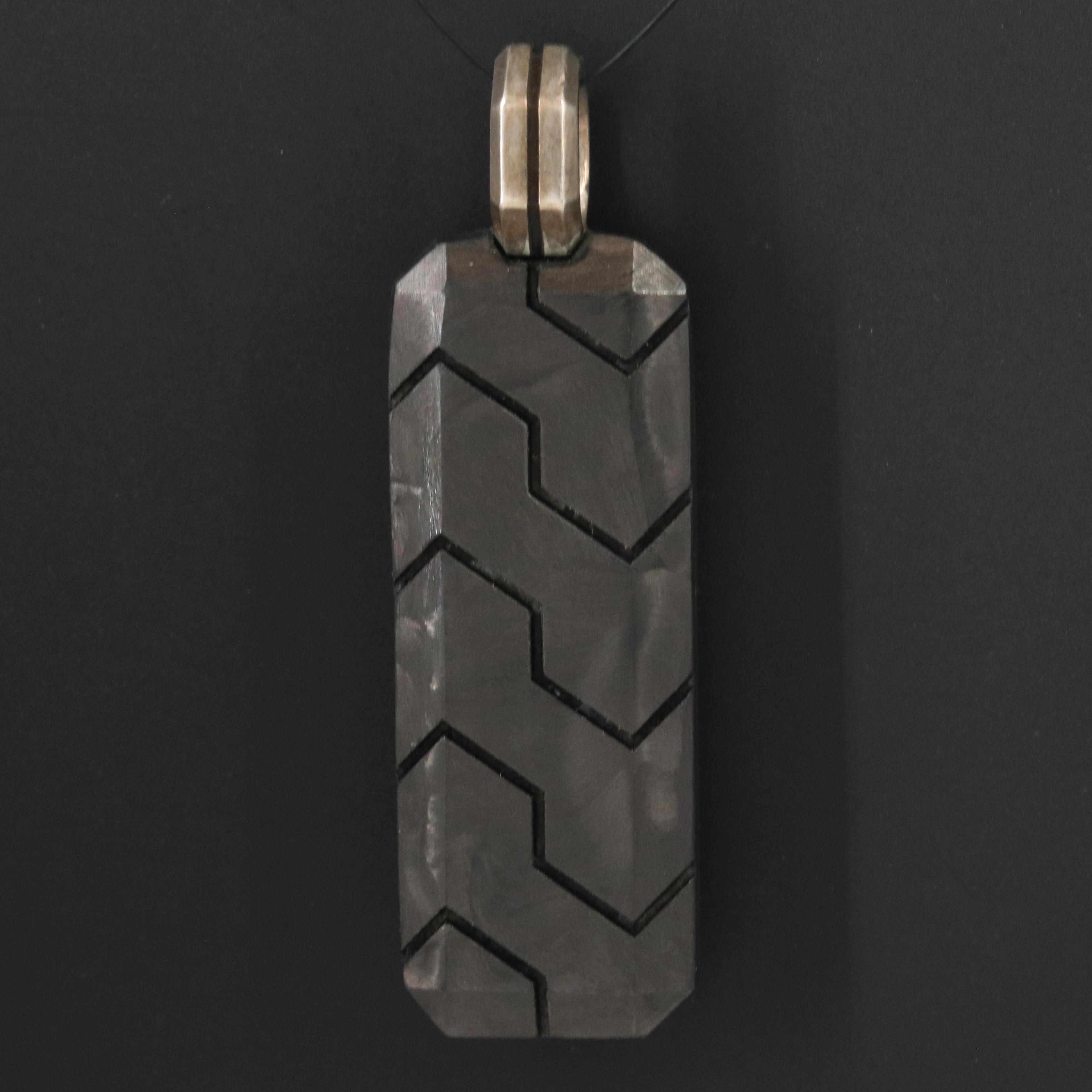 David Yurman Sterling Forged Carbon Ingot Pendant