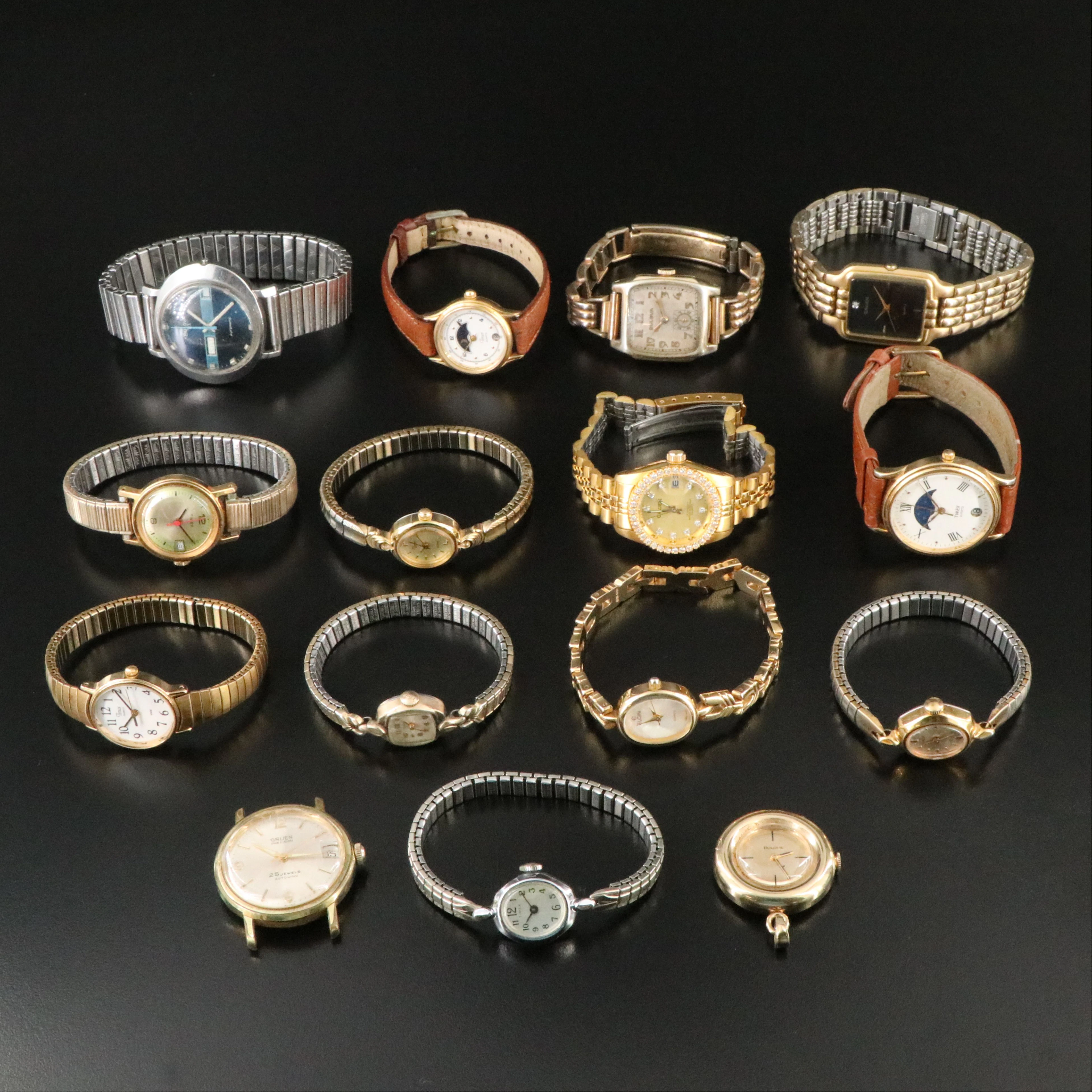 Collection of Quartz, Mechanical and Automatic Watches Featuring Gruen