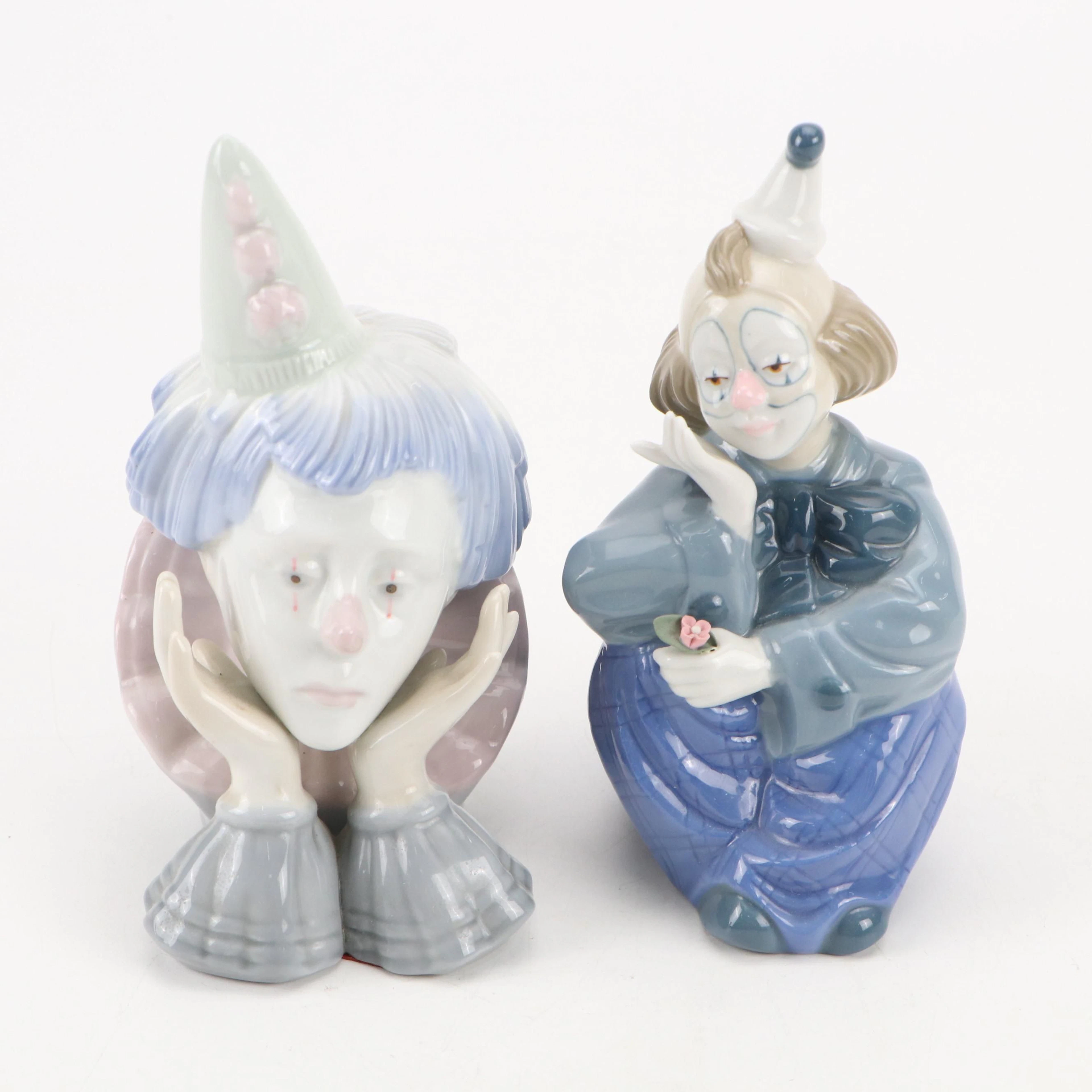 Meico & Porcelana de Cuernavaca Ceramic Clown Figures