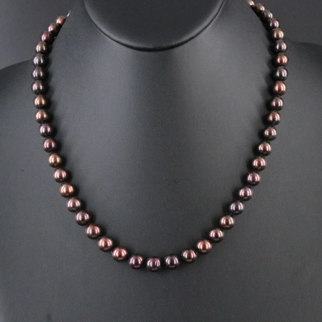 Princess Length Pearl Necklace with 14K Clasp
