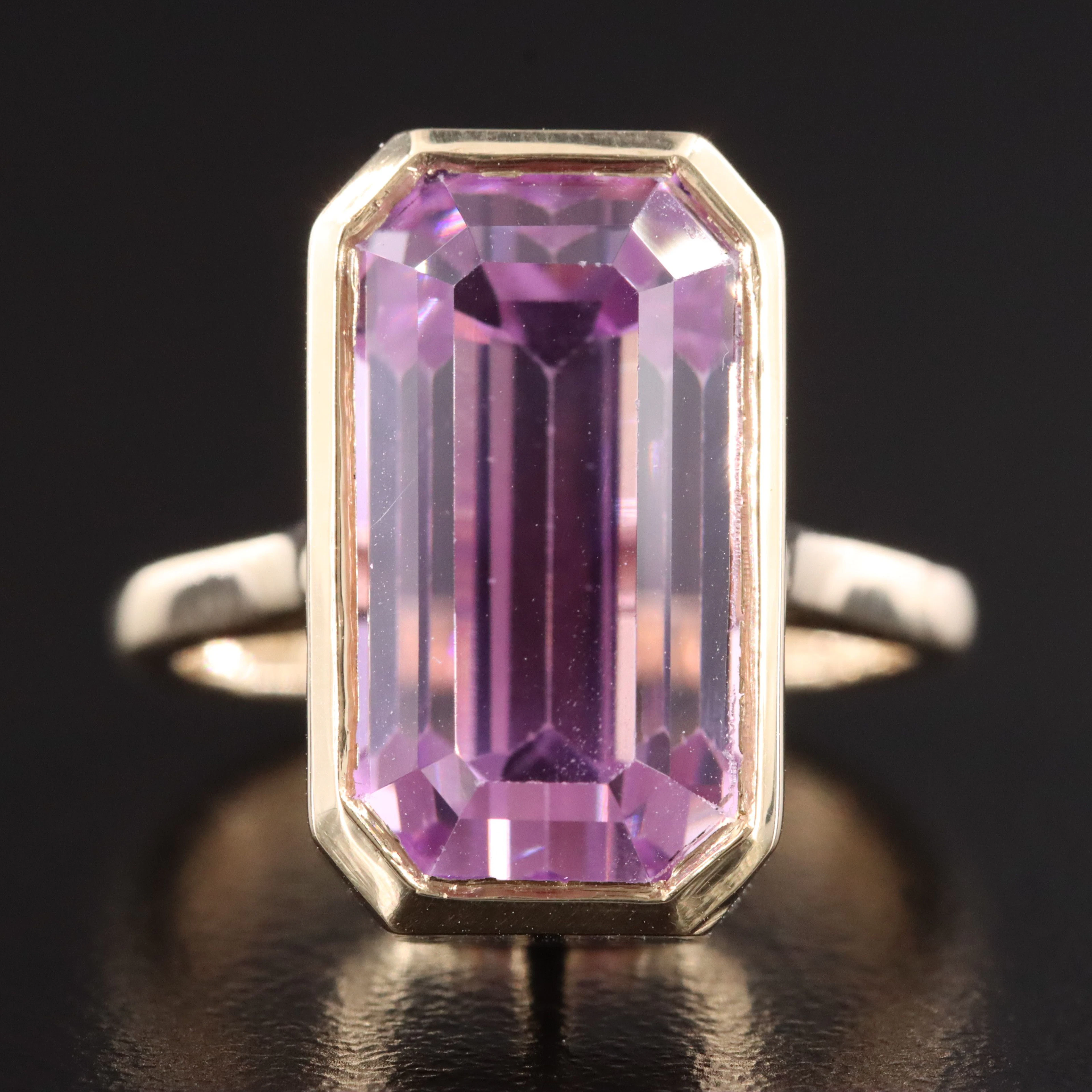 14K 13.05 CT Kunzite Ring