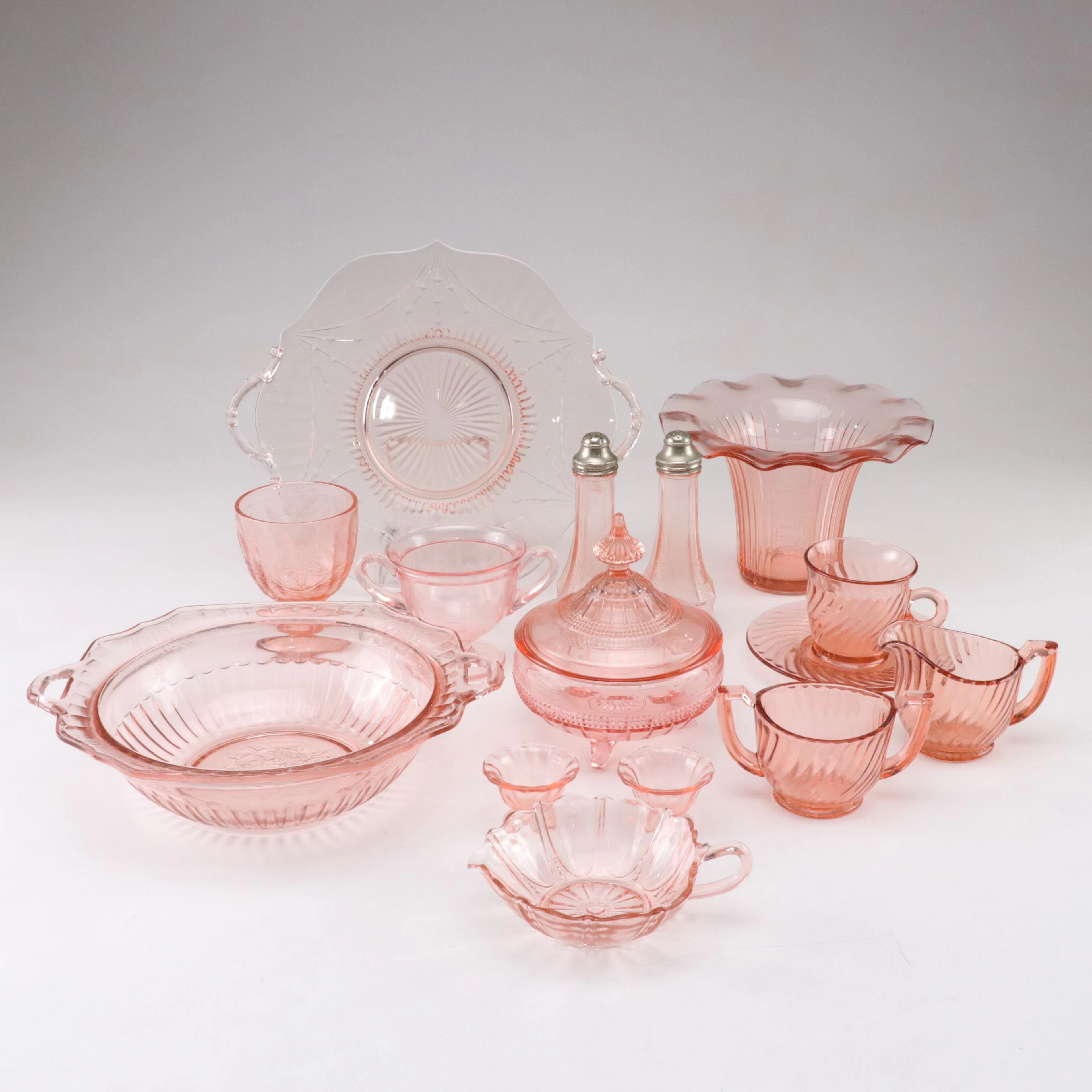 Anchor Hocking, Jeannette, & More Depression Glass Candy Dish, Vase, & More