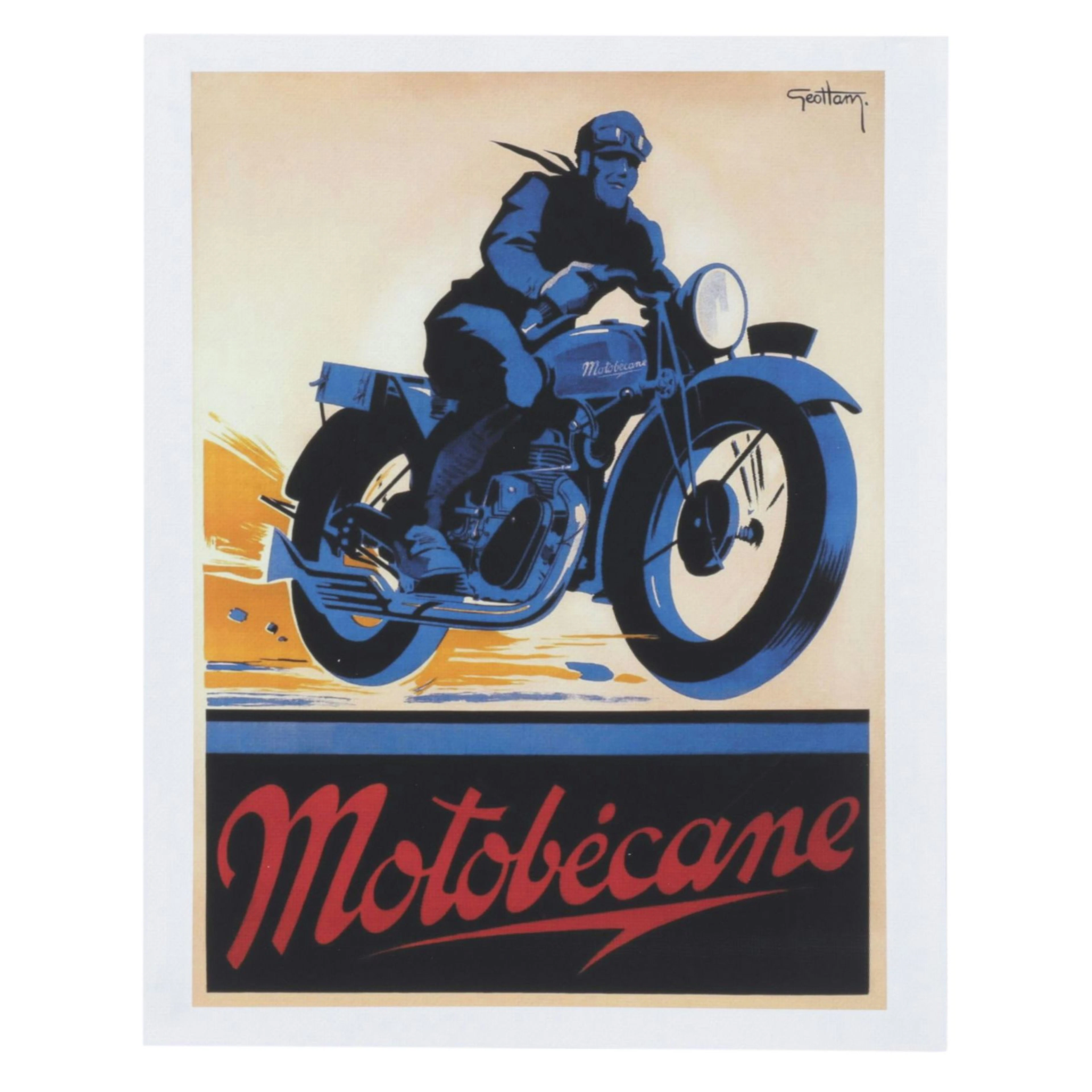 Giclée After Geo Ham 1930s Motobécane Motorcycle Advertisement Poster