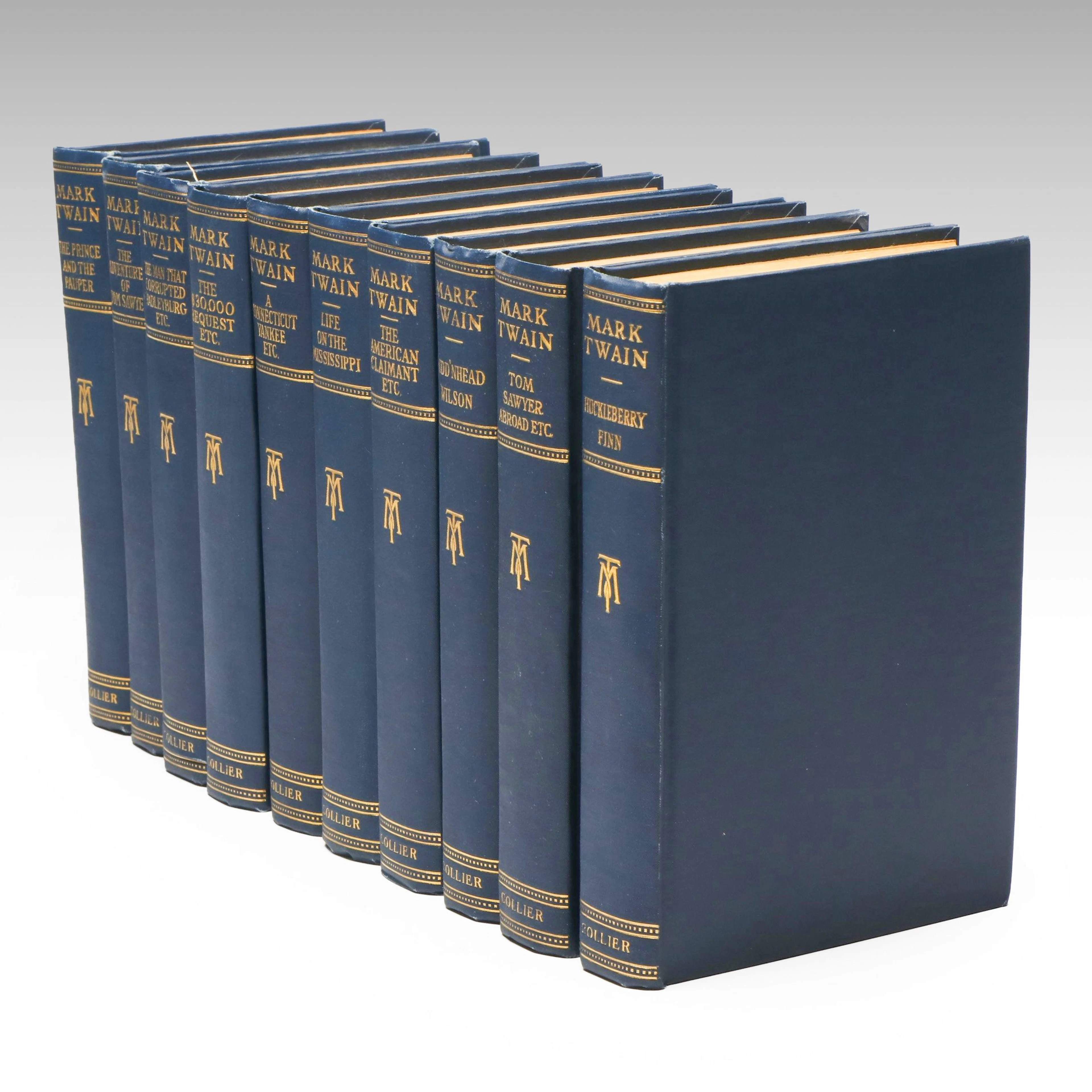 Harper & Brothers Edition "Works of Mark Twain" Ten-Volume Set, Early 20th C.