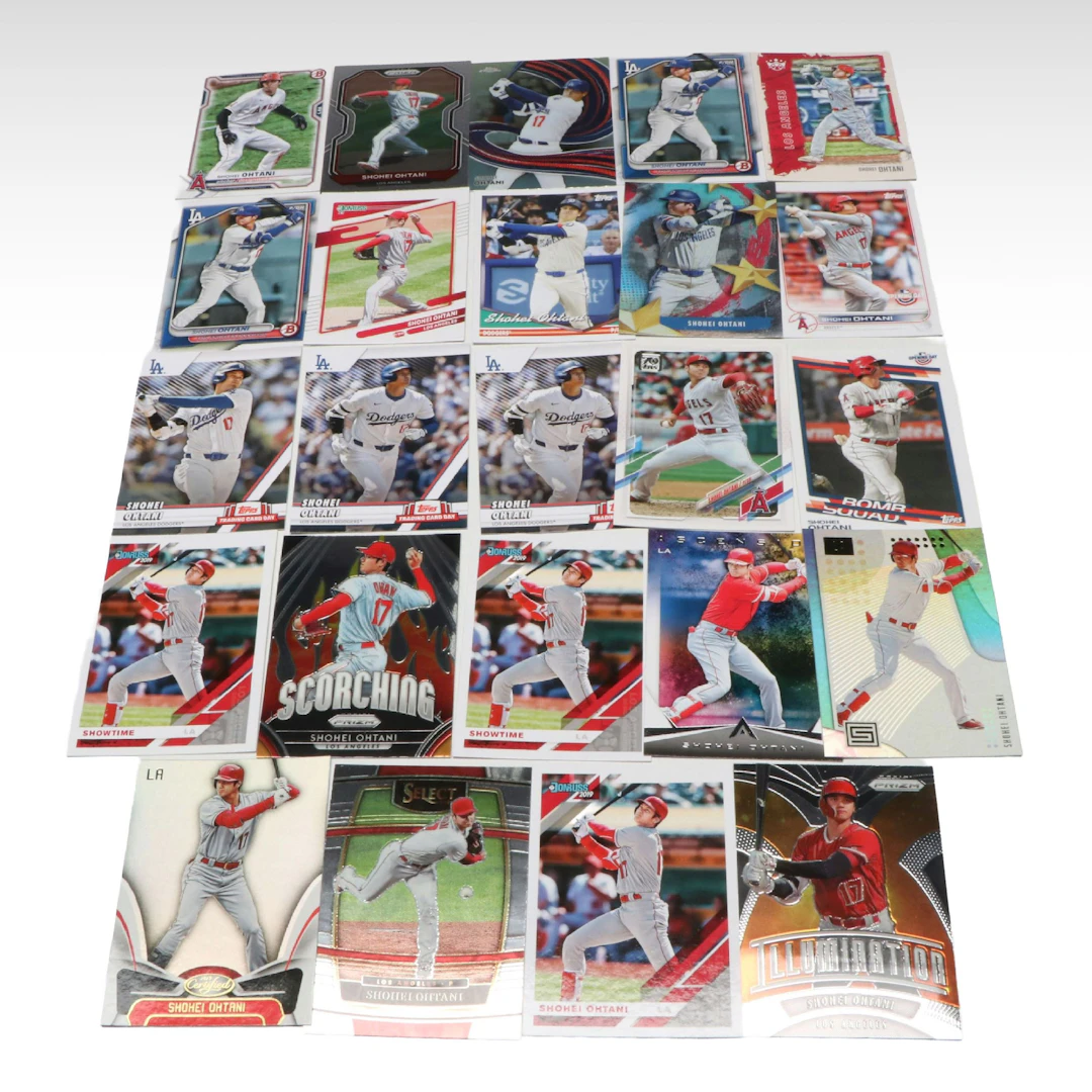 Group of Twenty-Four Shohei Ohtani Baseball Cards