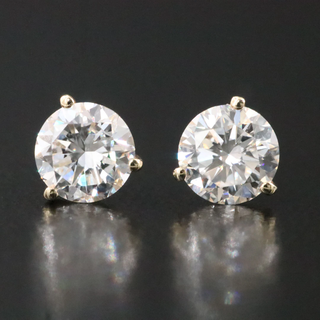 14K 1.01 CTW Lab Grown Diamond Solitaire Earrings