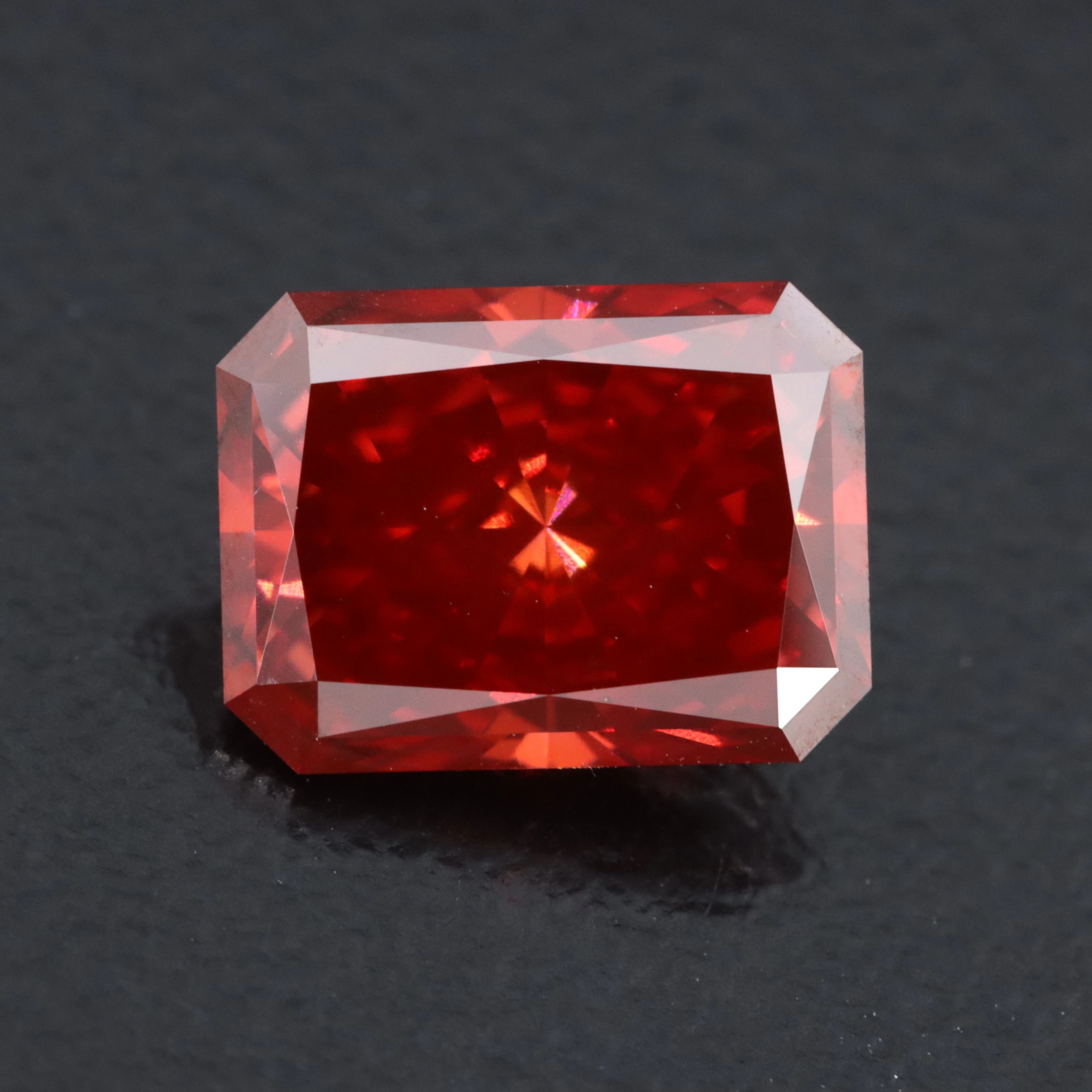 Loose 2.57 CT Fancy Orange Lab Grown Diamond
