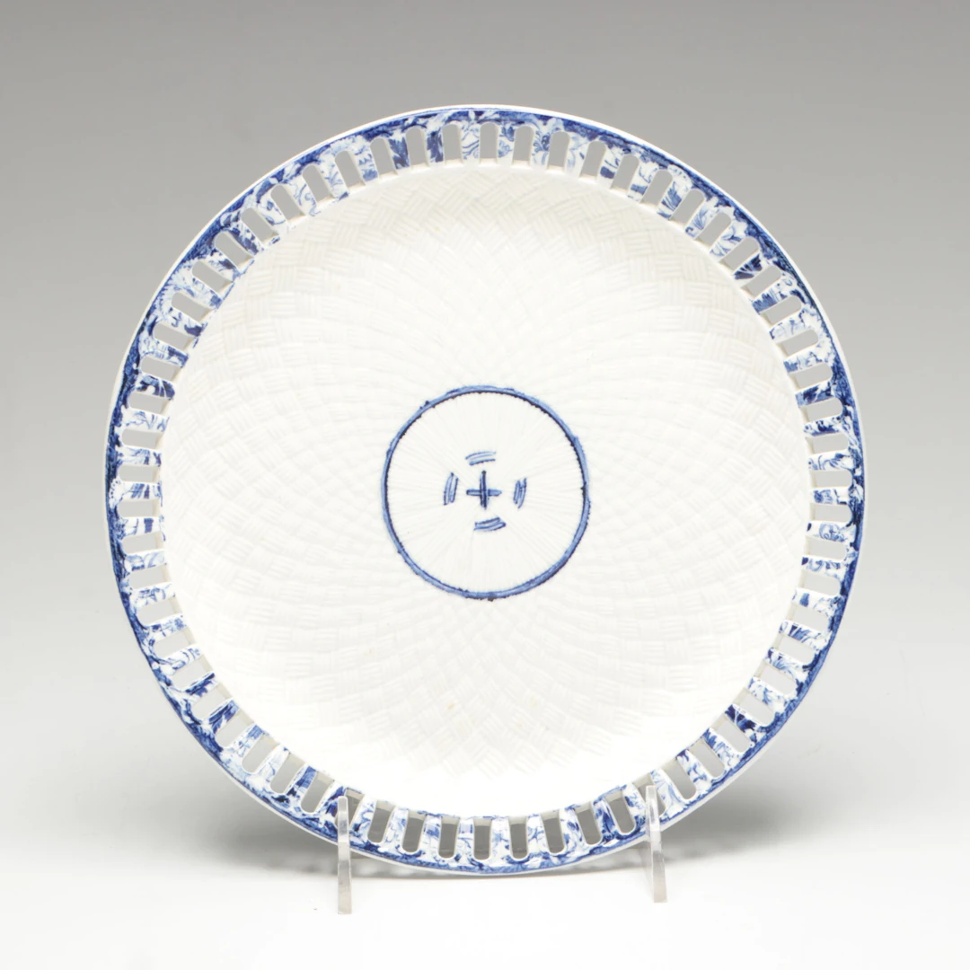 Wedgwood English Reticulated Basketweave Plate, 19th Century