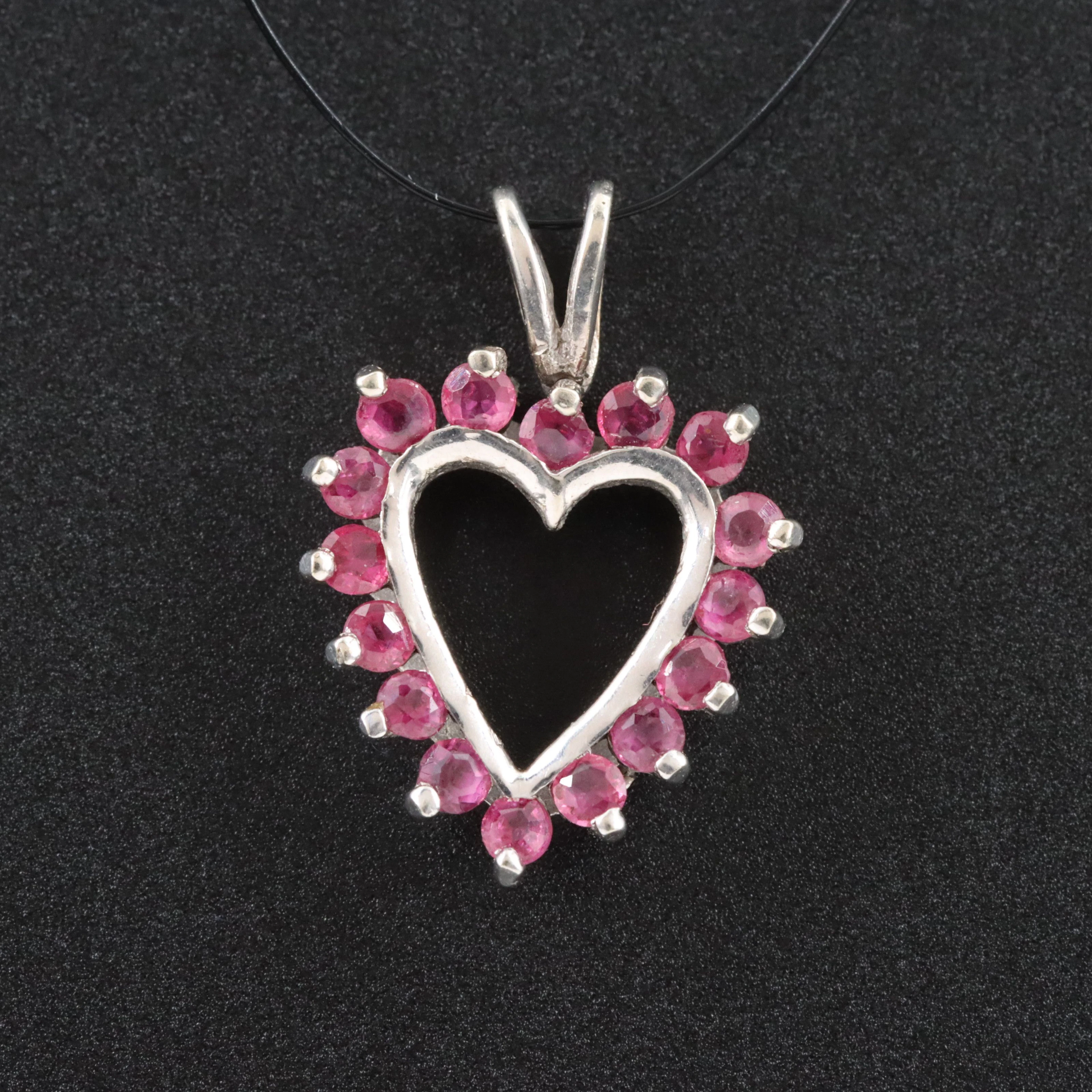 14K Ruby Heart Pendant