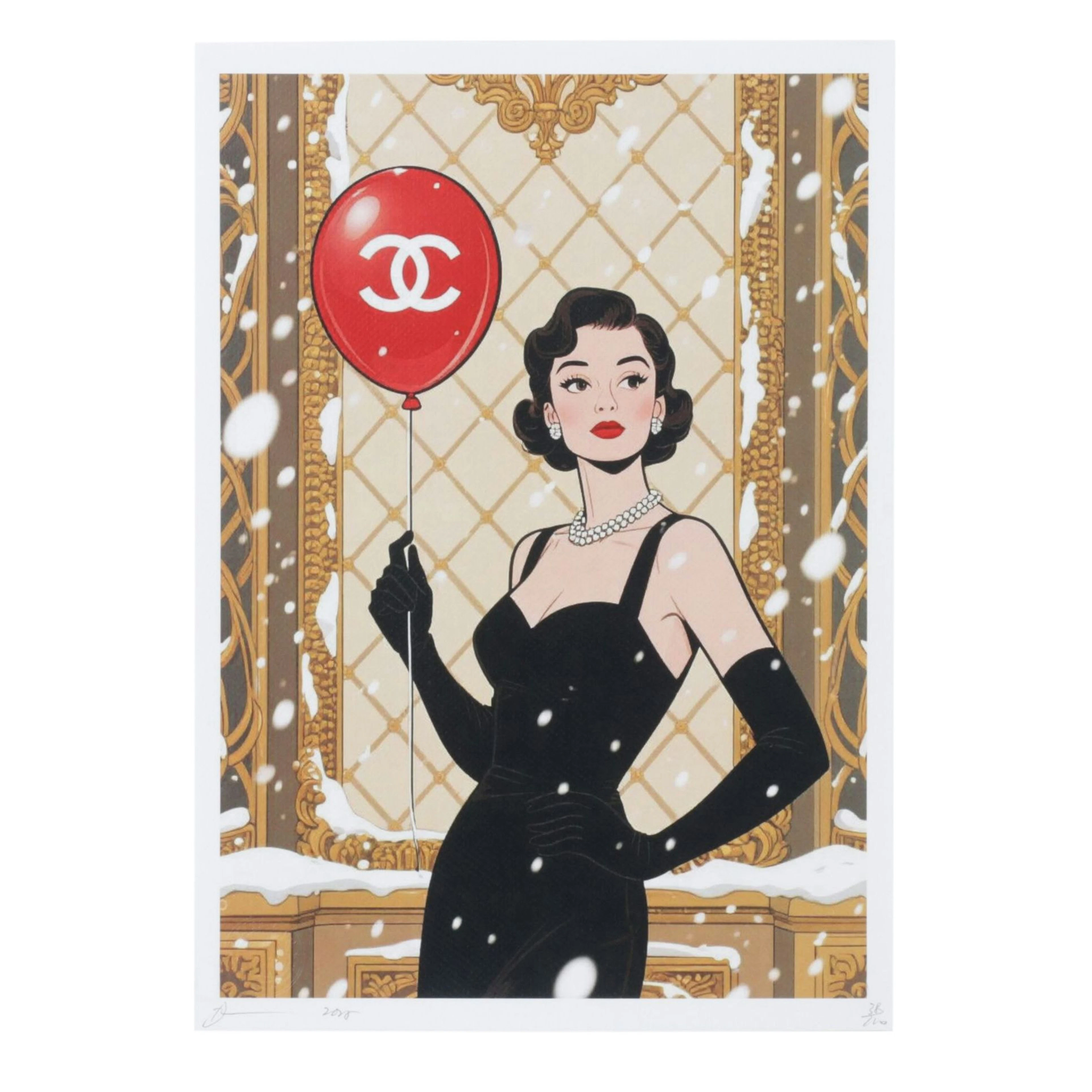 Death NYC Pop Art Graphic Print Homage to Chanel, 2026