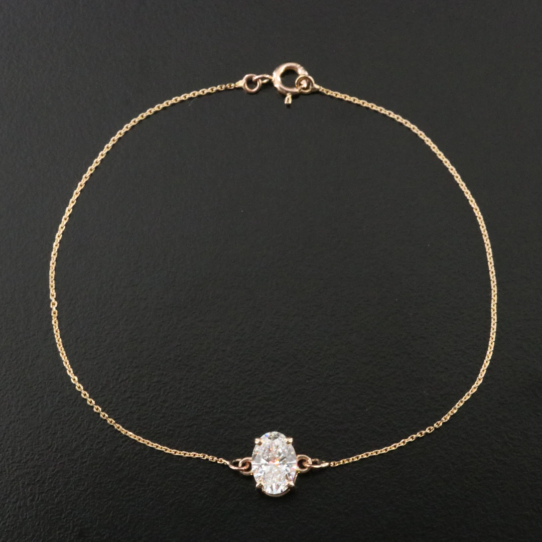 14K 1.15 CT Lab Grown Diamond Bracelet with IGI Report