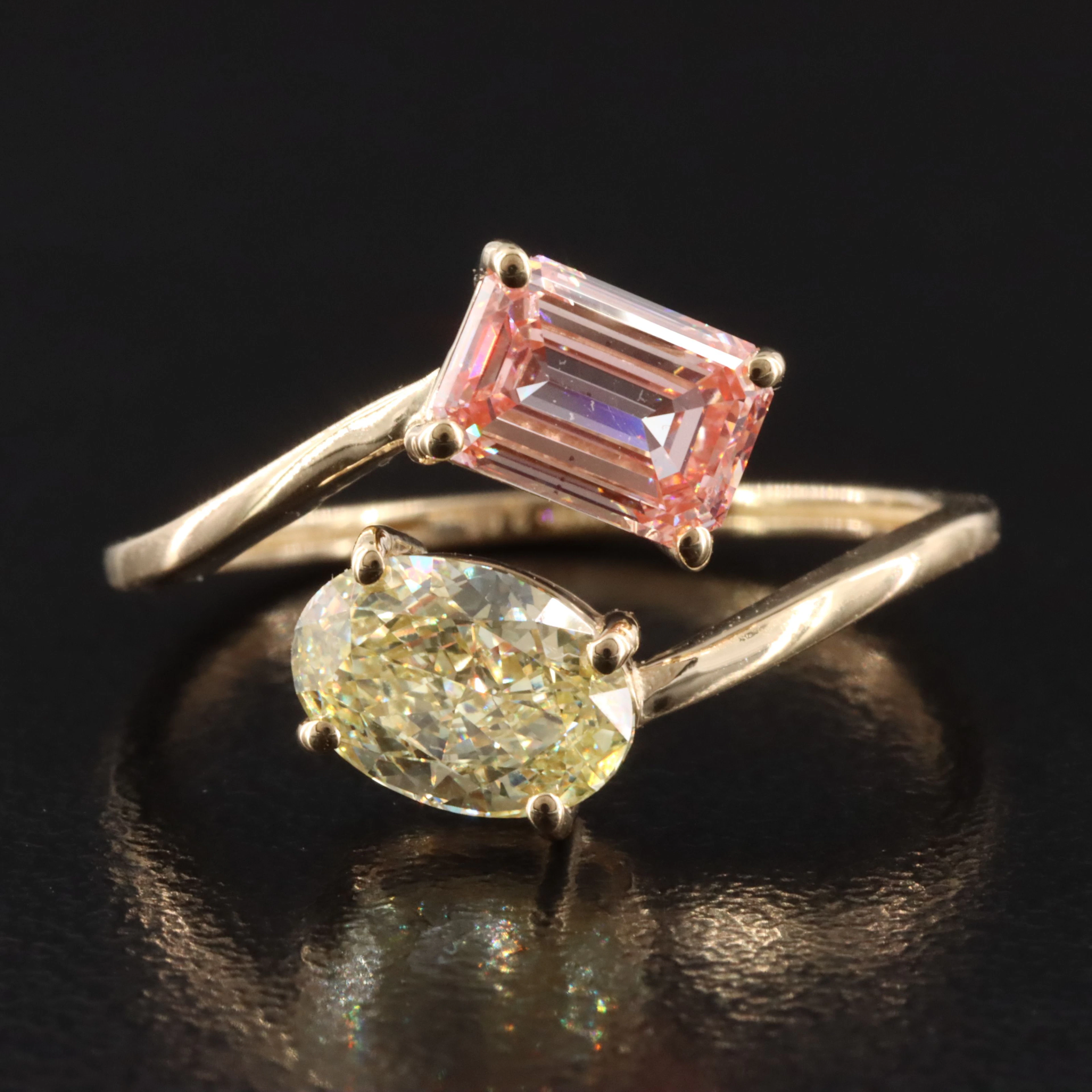 14K 2.05 CTW Lab Grown Diamond Ring with IGI Reports