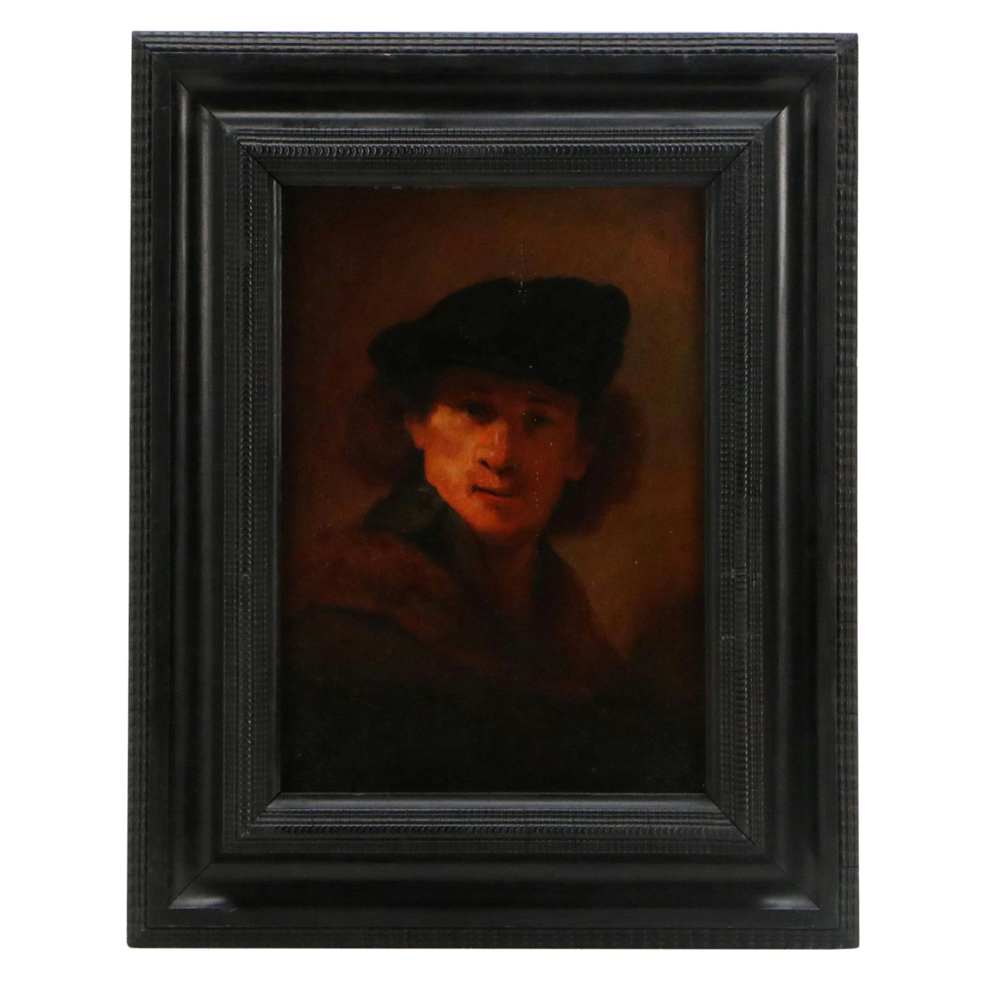 Giclée After Rembrandt "Self-Portrait with Velvet Beret and Furred Mantel"