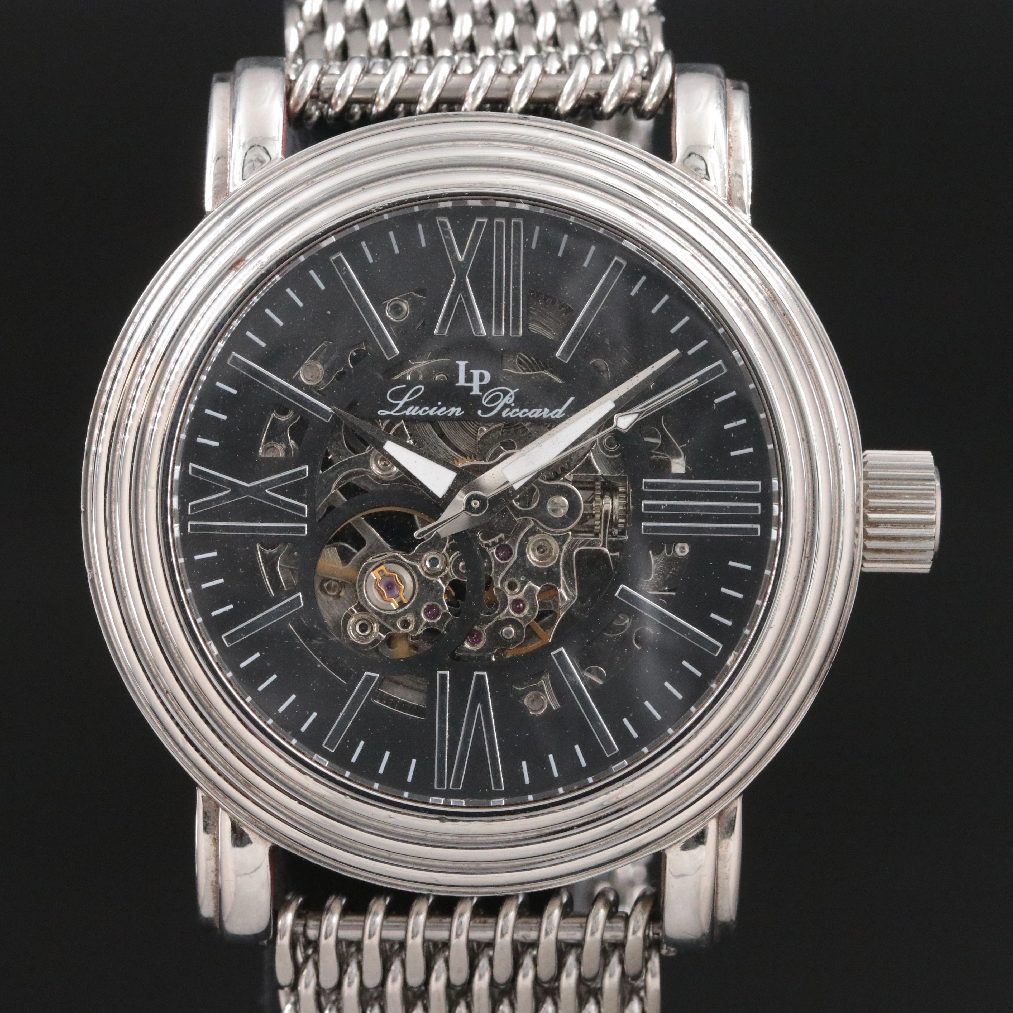Lucien Piccard Skeletonized Automatic Watch