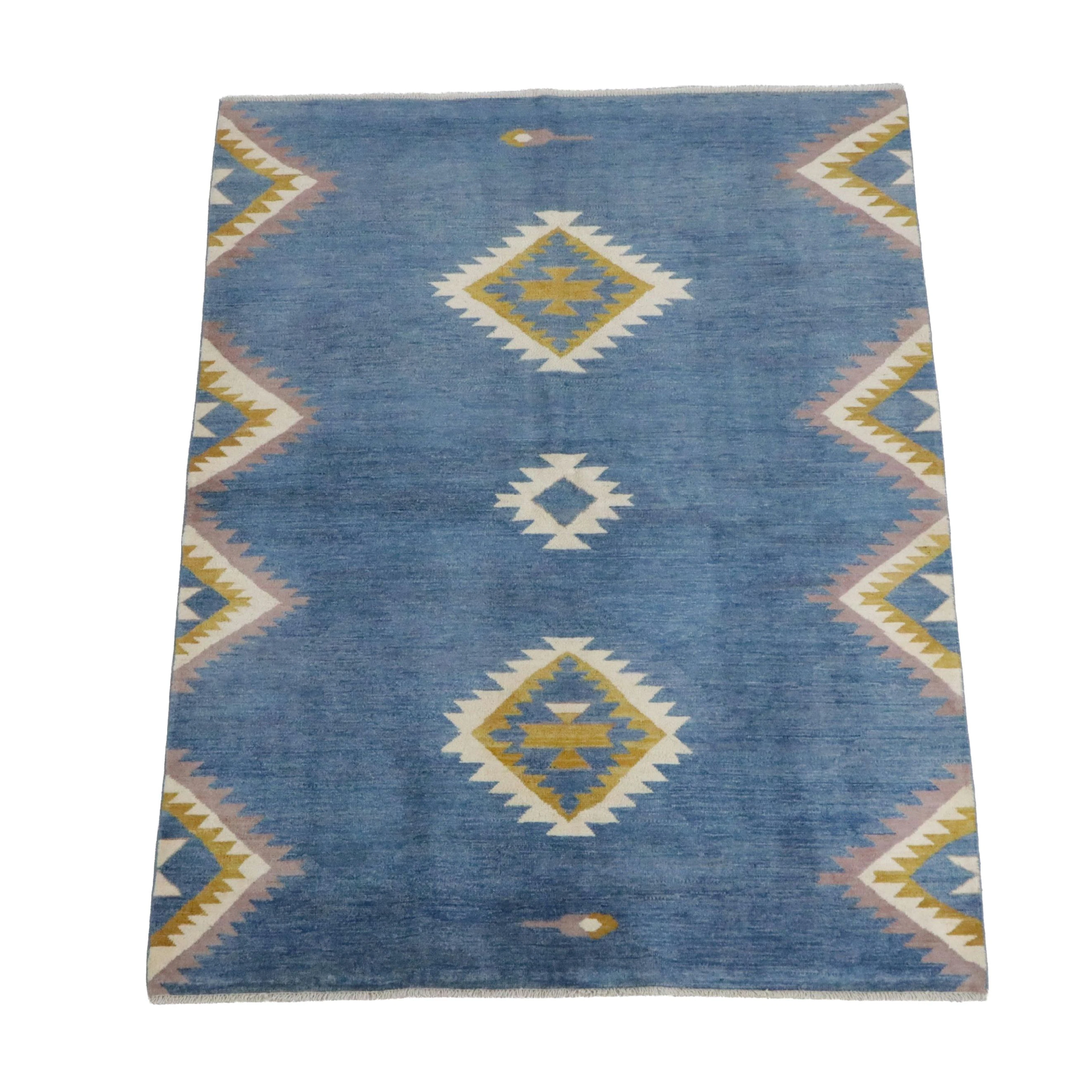 5' x 6'7 Hand-Knotted Southwestern Style Area Rug