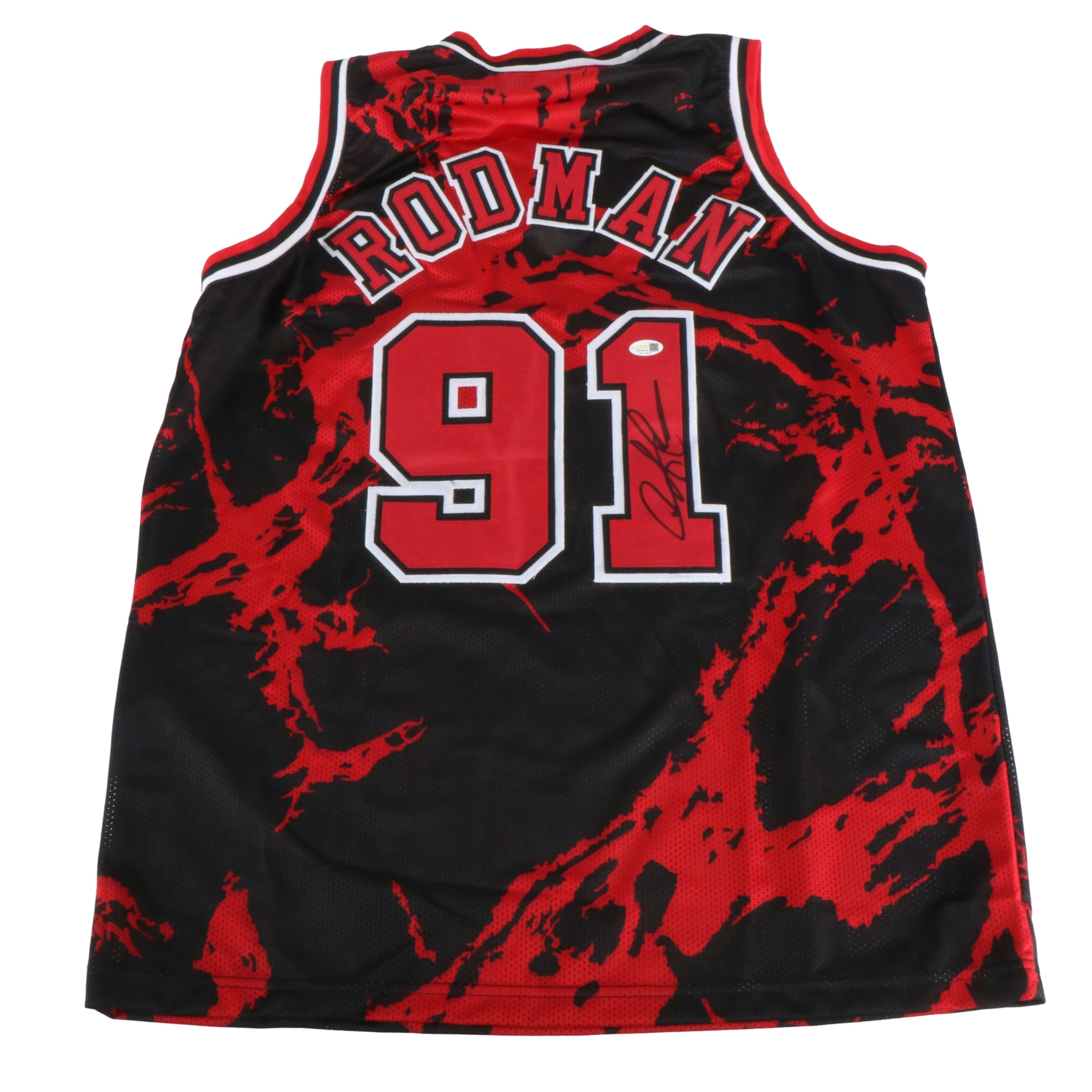 Dennis Rodman Signed Chicago Bulls Basketball Jersey, JSA