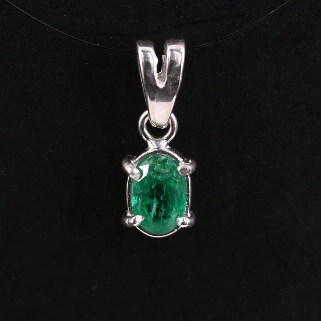 Sterling Emerald Pendant