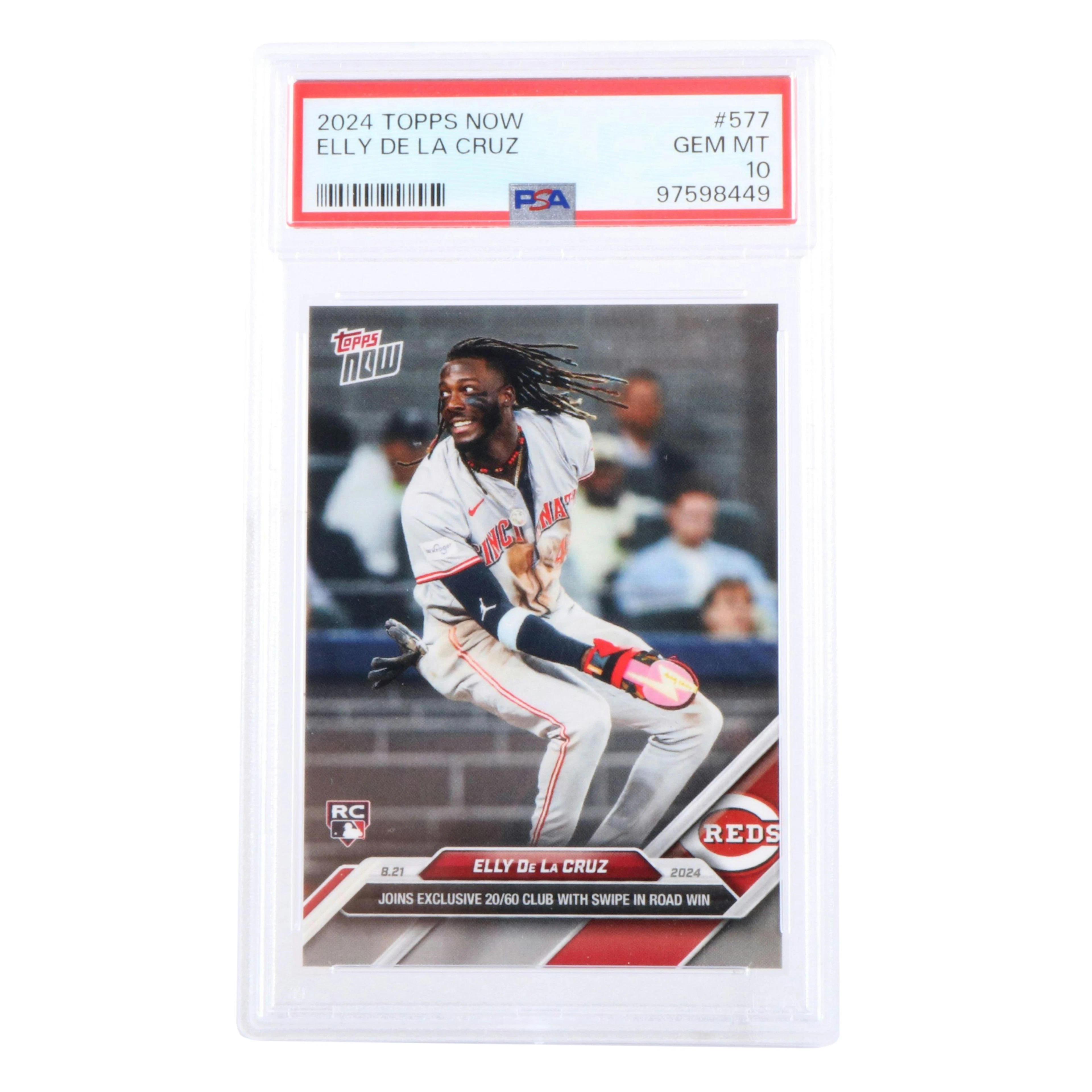 2024 Topps Now Elly De La Cruz Cincinnati Reds Rookie Card Graded PSA 10