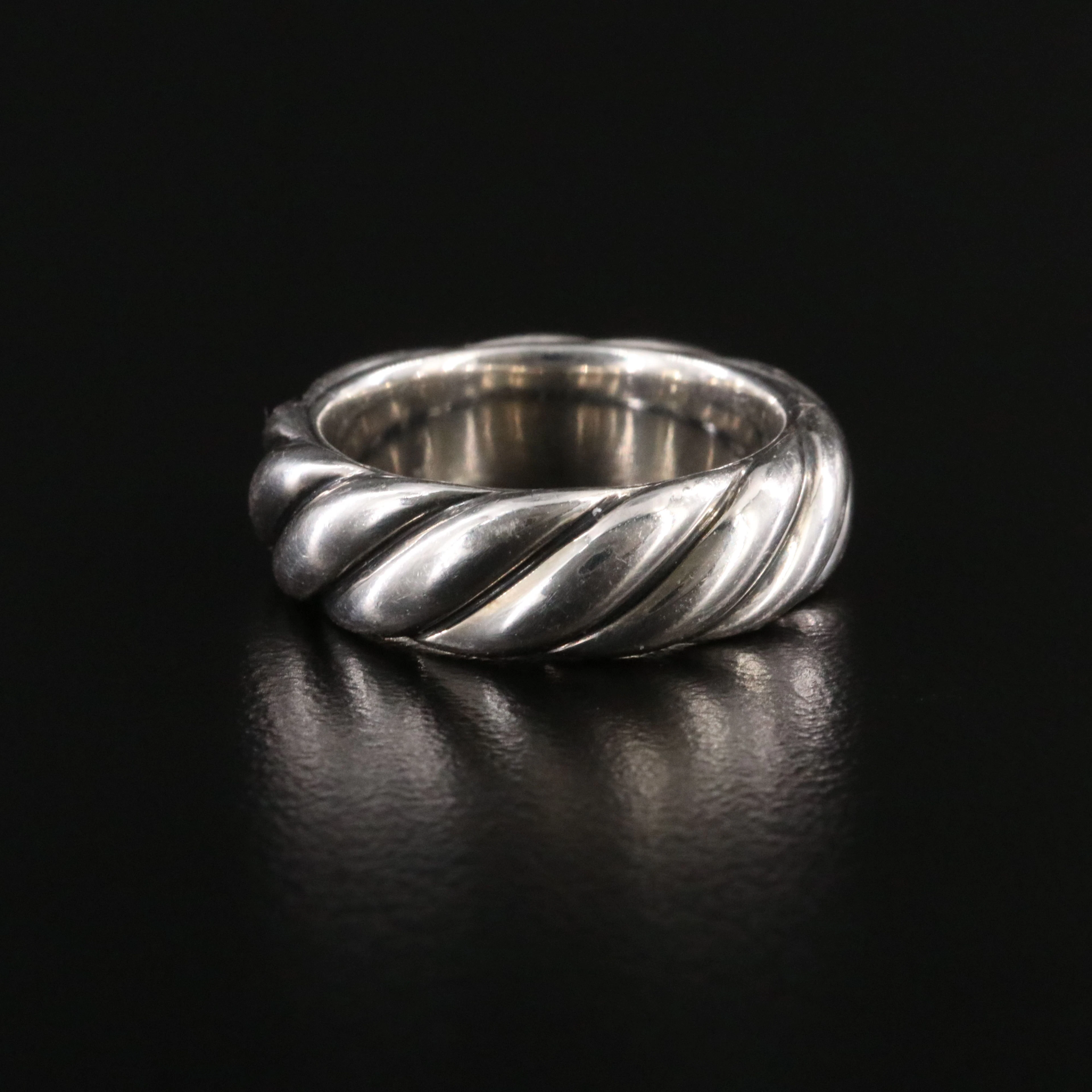 David Yurman Sterling Sculpted Cable Ring