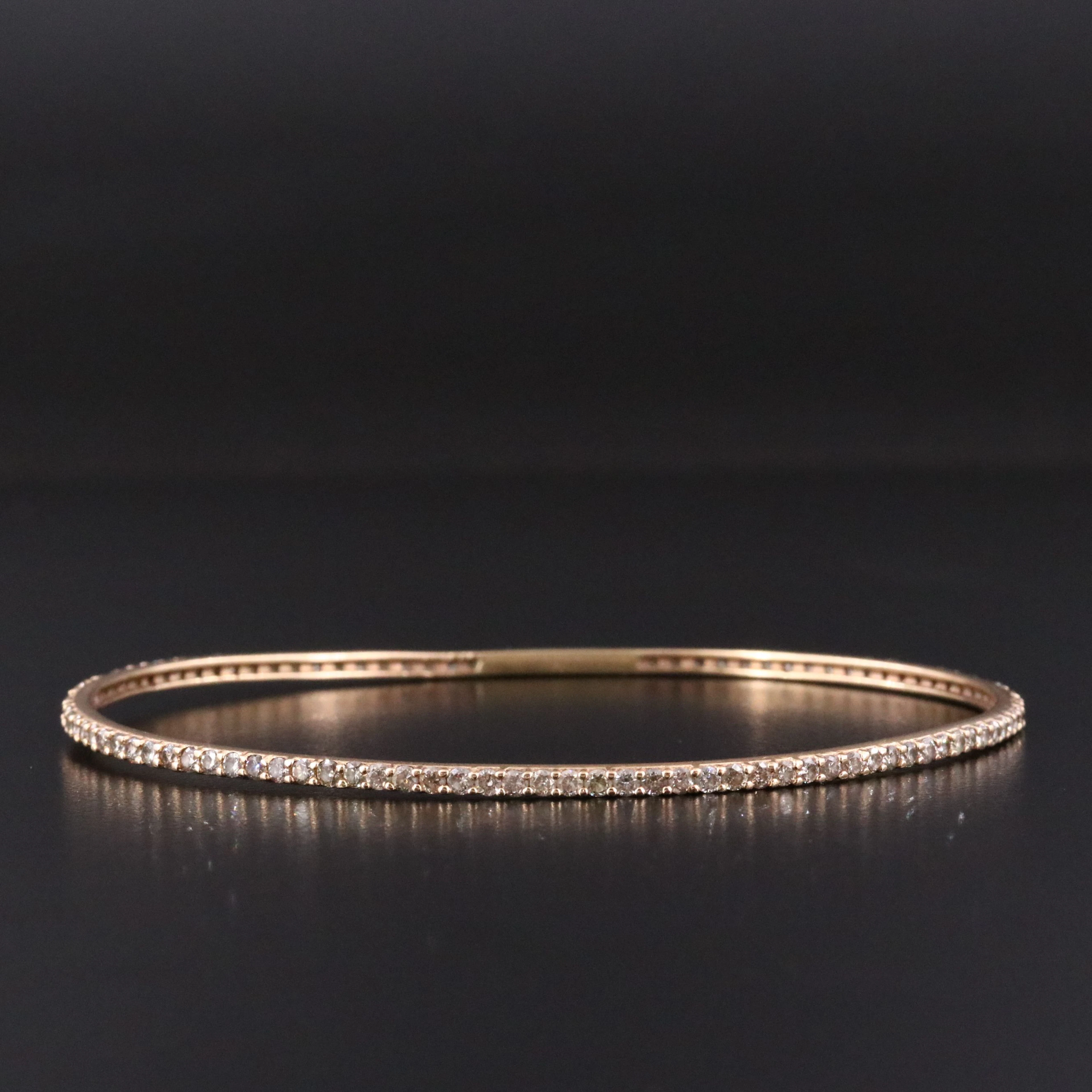 18K 3.00 CTW Diamond Bangle Bracelet