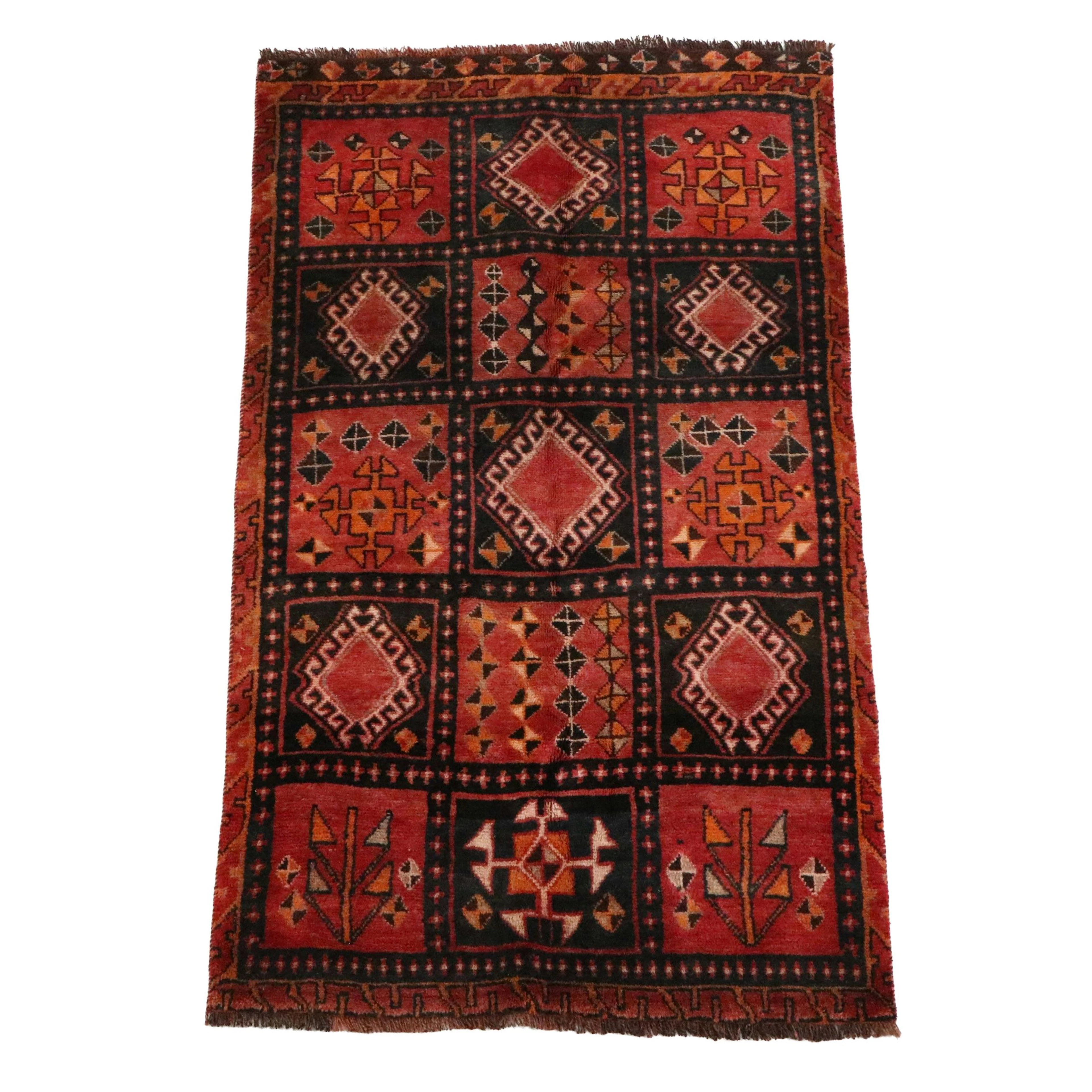 3'11 x 6'11 Hand-Knotted Persian Kurdish Area Rug