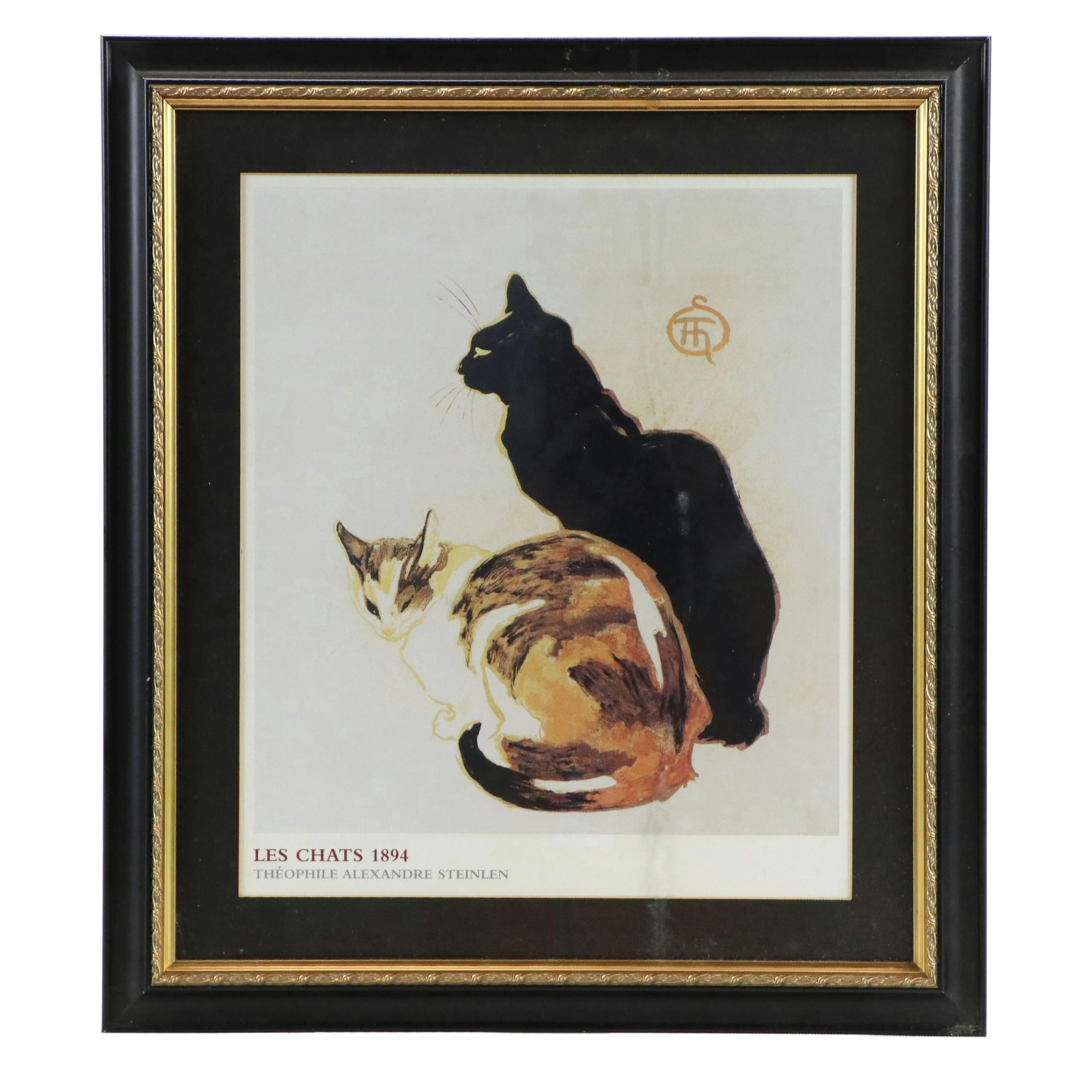 Offset Lithograph After Théophile-Alexandre Steinlen "Deux Chats"