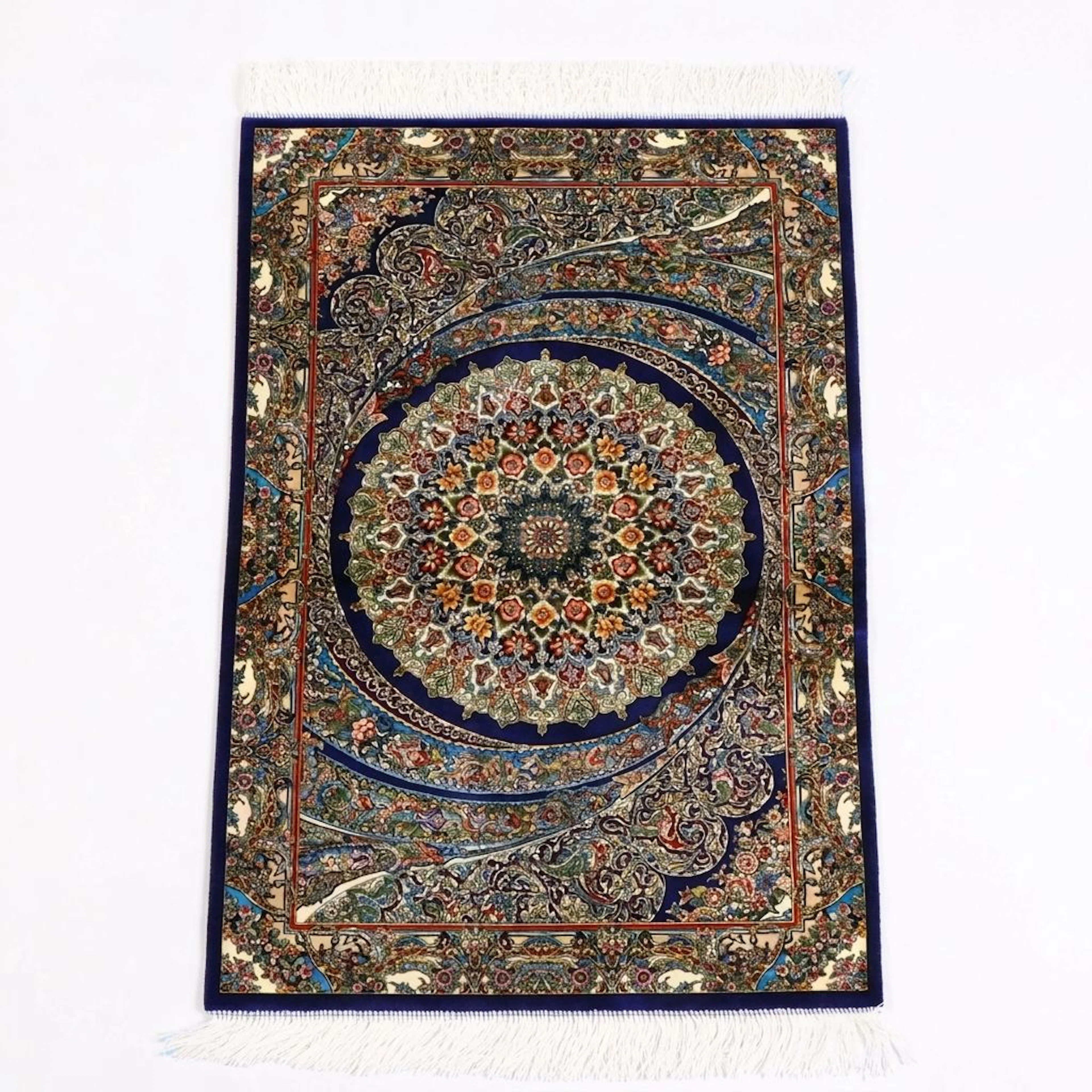 2'8 x 4'5 Machine Made Persian Qom Style Accent Rug