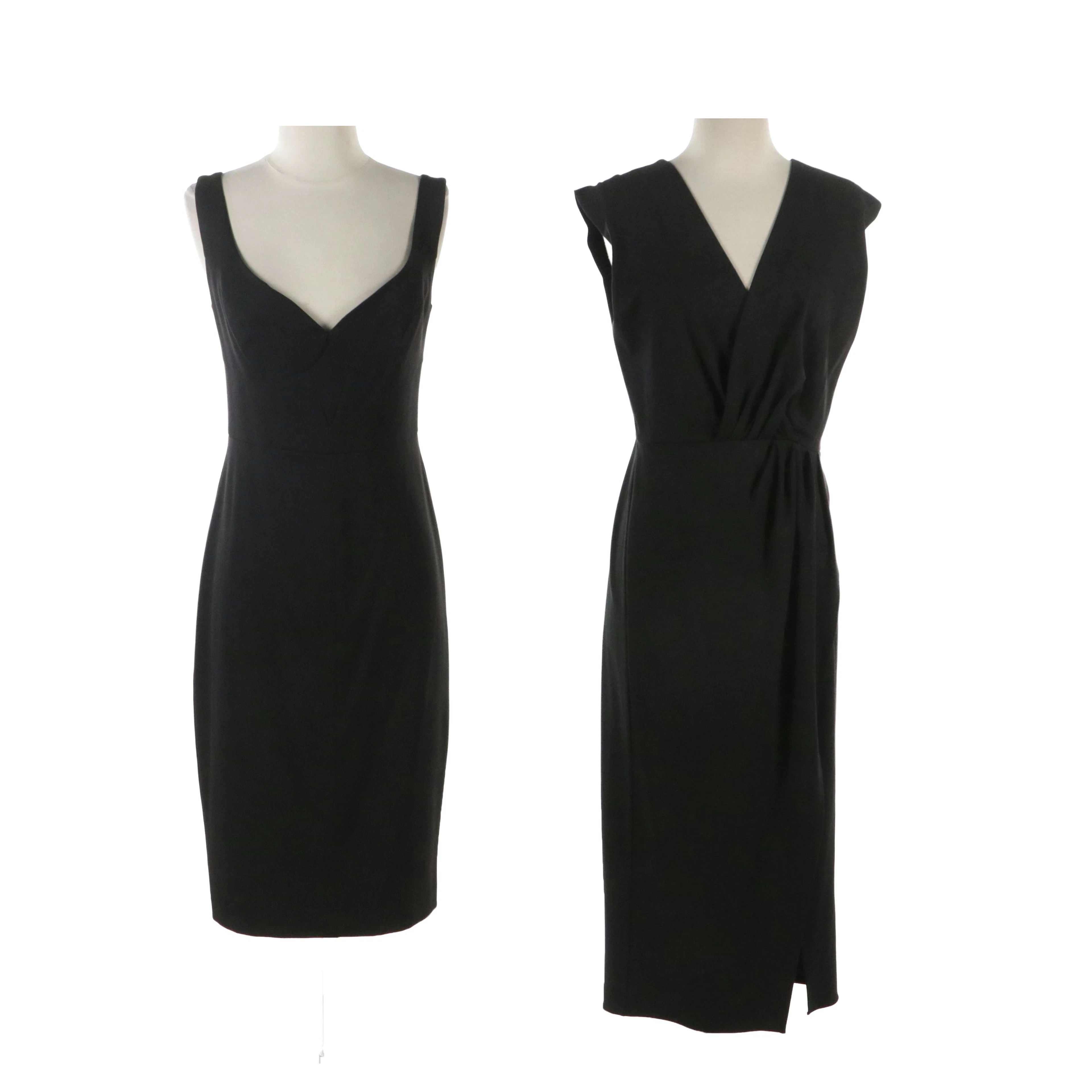 Diane Von Furstenberg Hallie, NWT, and Black Halo Sleeveless Dresses
