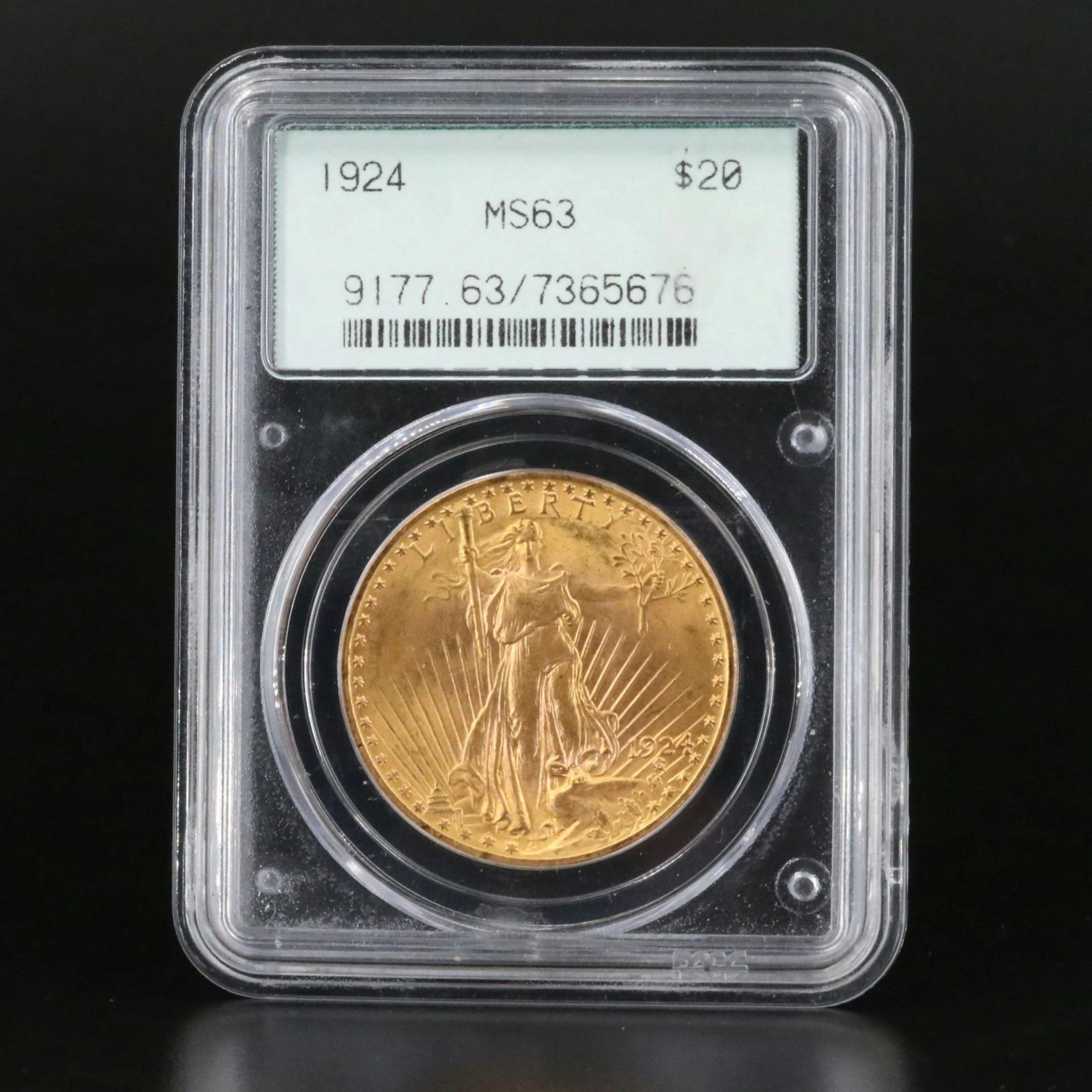 PCGS MS63 1924 Saint Gaudens Twenty Dollar Gold Coin
