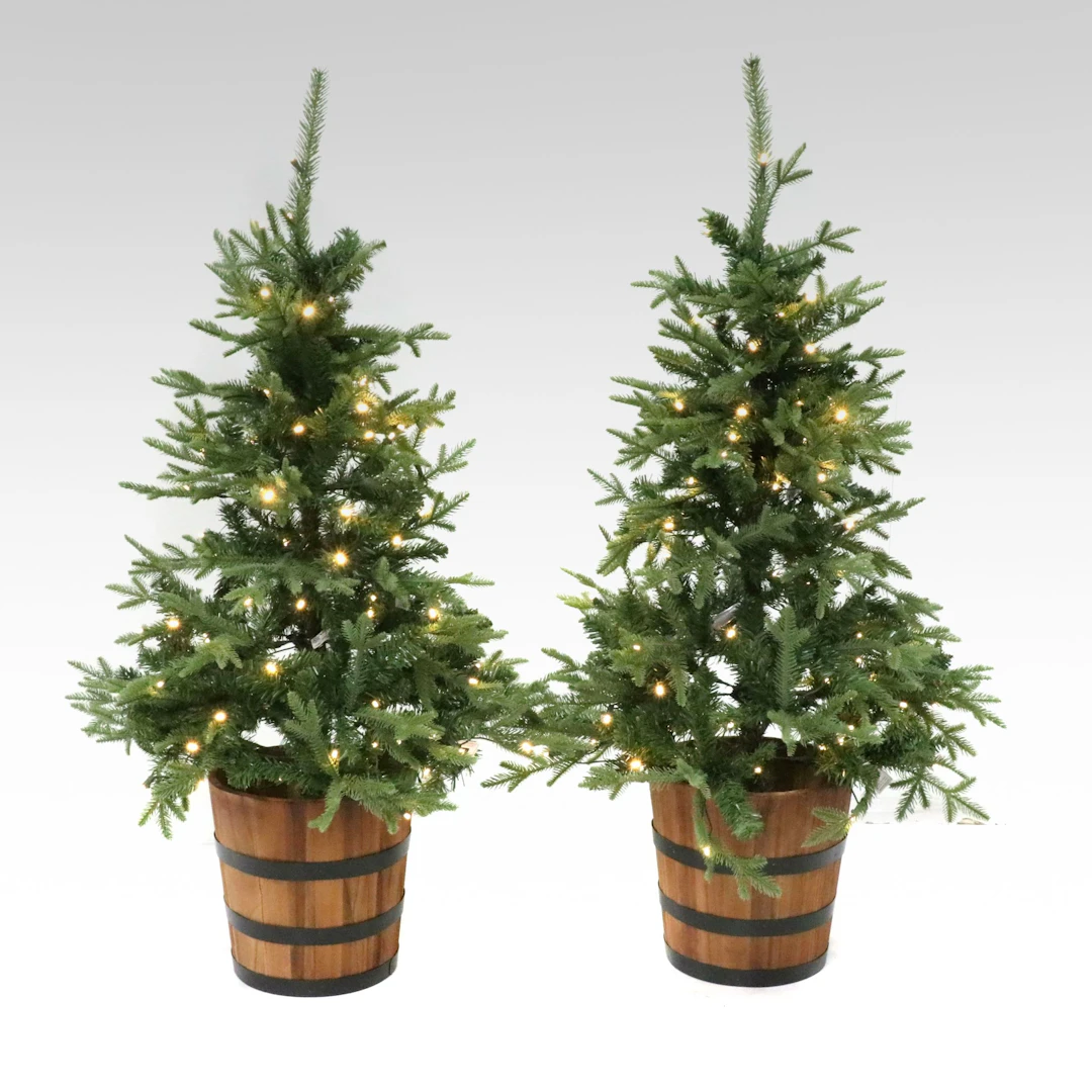 Illuminating Faux Fraser Fur Trees