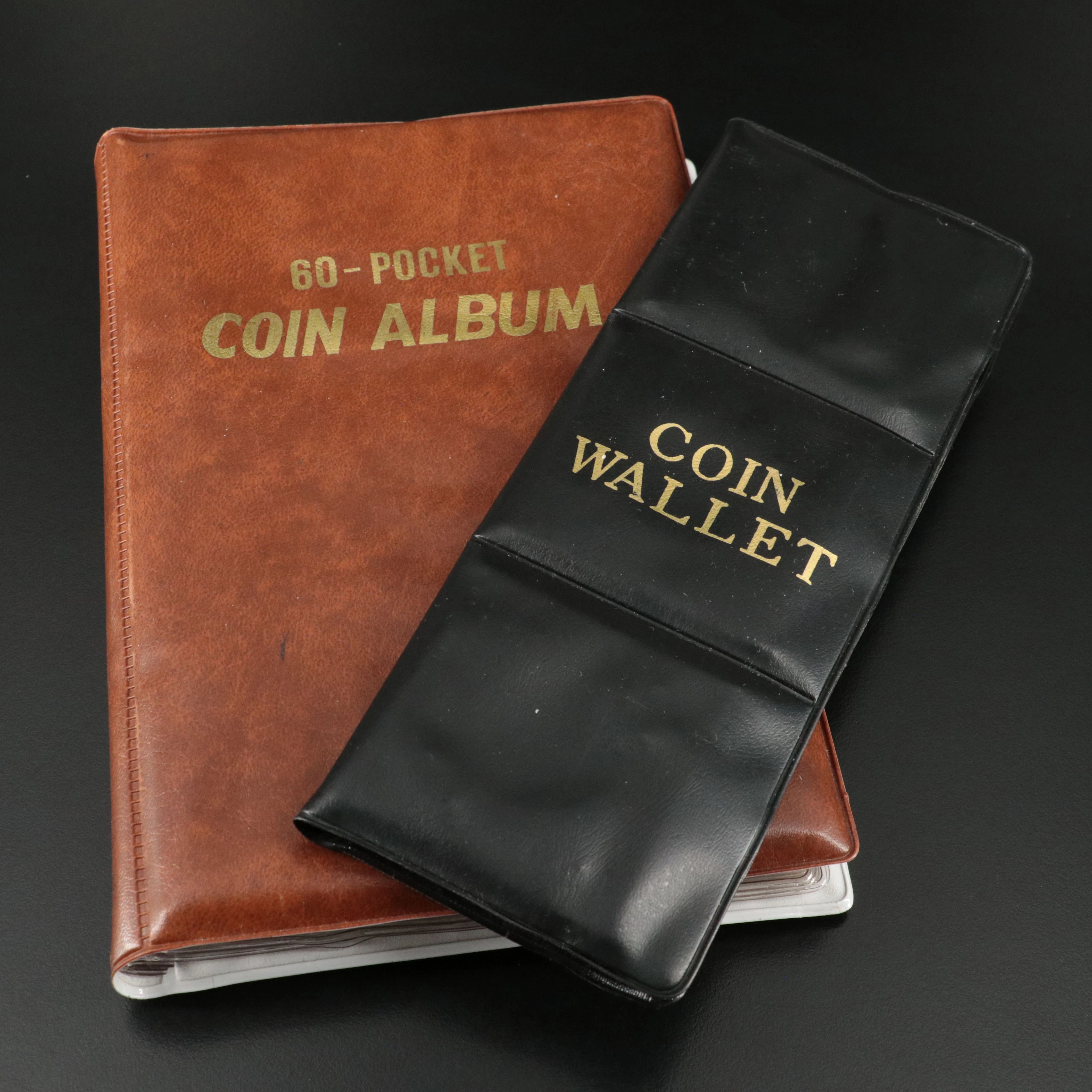Two Albums with More Than 60 U.S. Coins With an 1880-S Morgan Dollar
