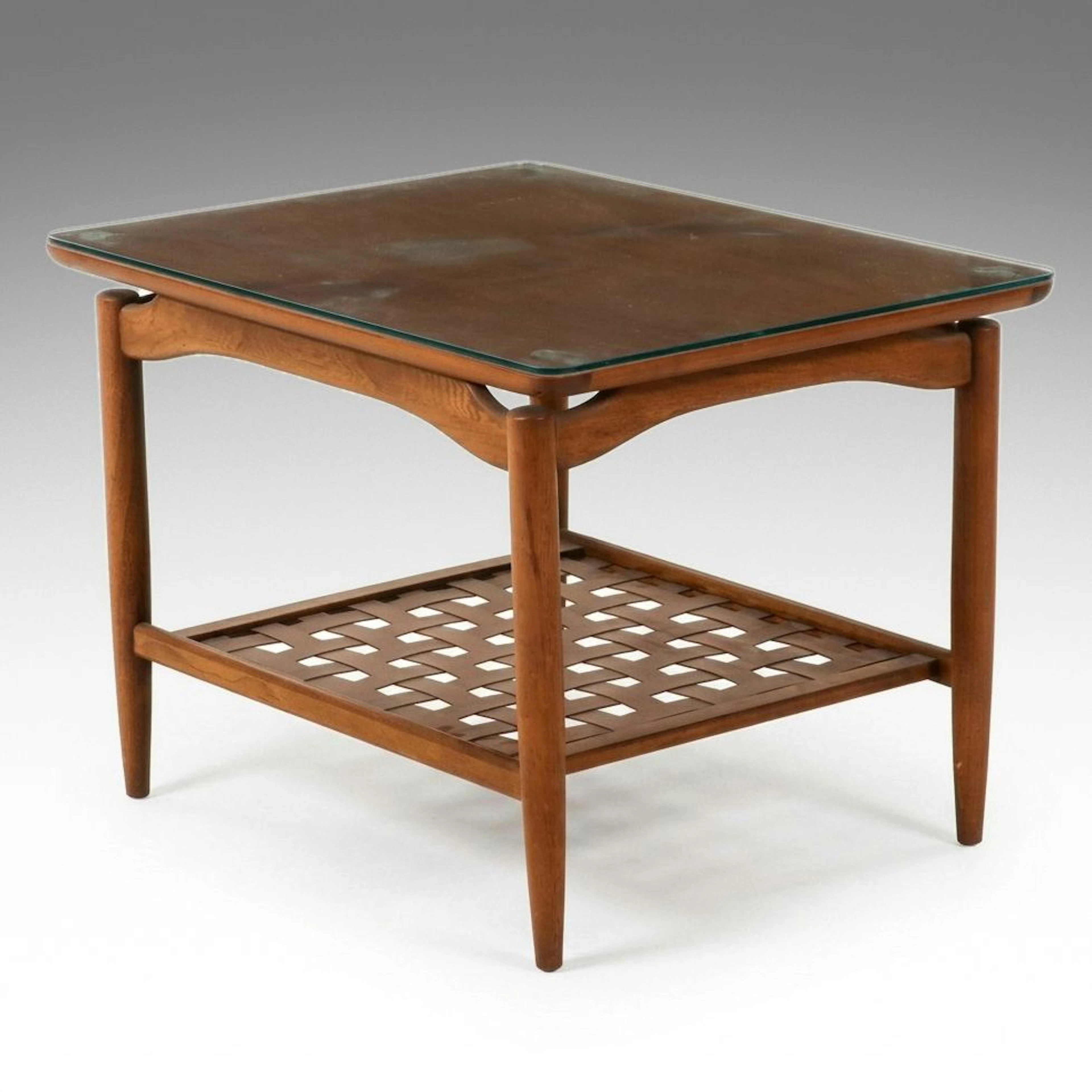 Mid Century Modern Walnut End Table In the Manner of Greta Magnusson-Grossman