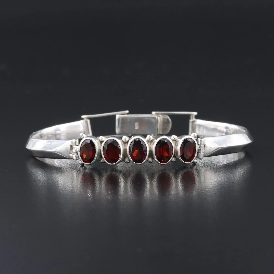Sterling Garnet Bracelet