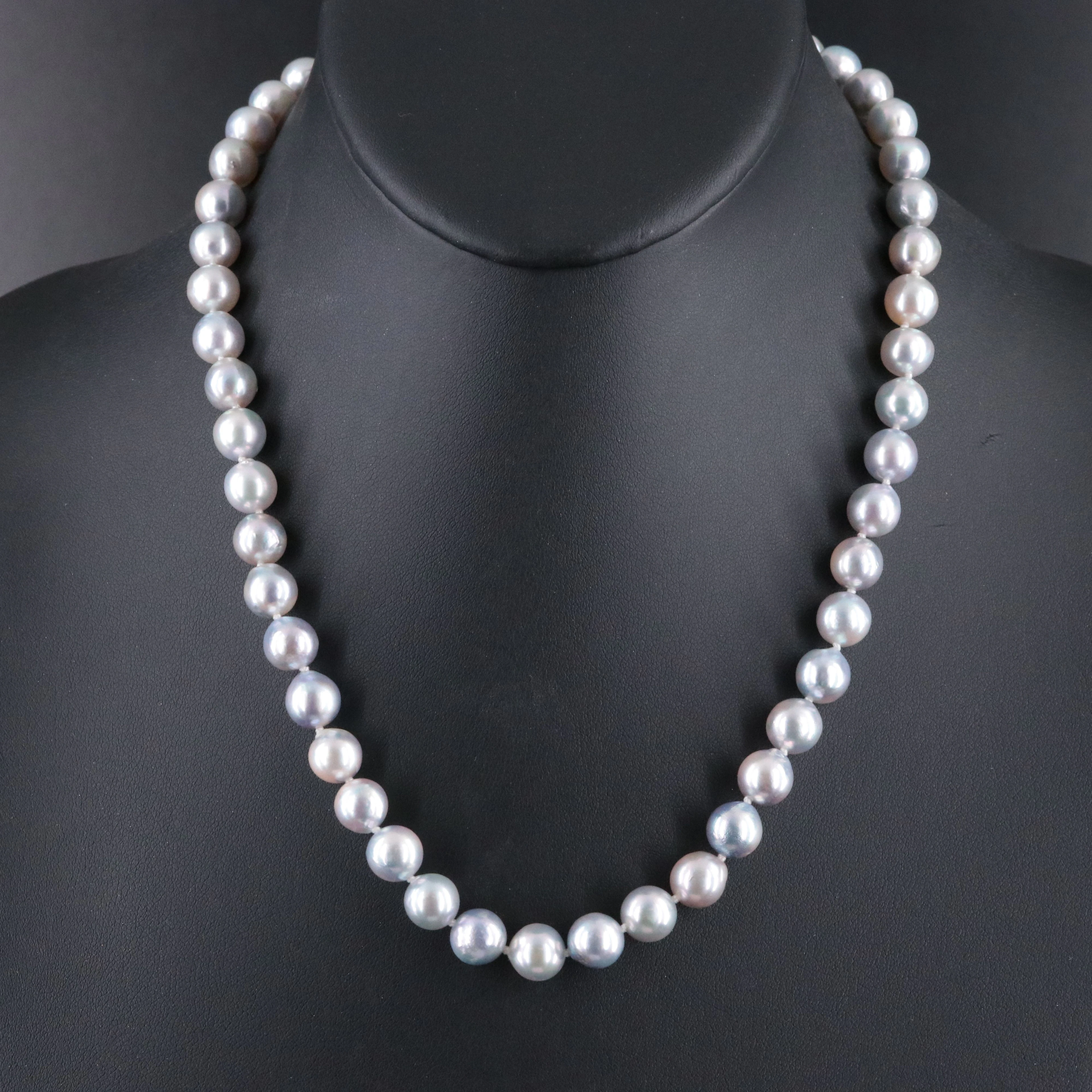 Pearl Necklace with Sterling Clasp