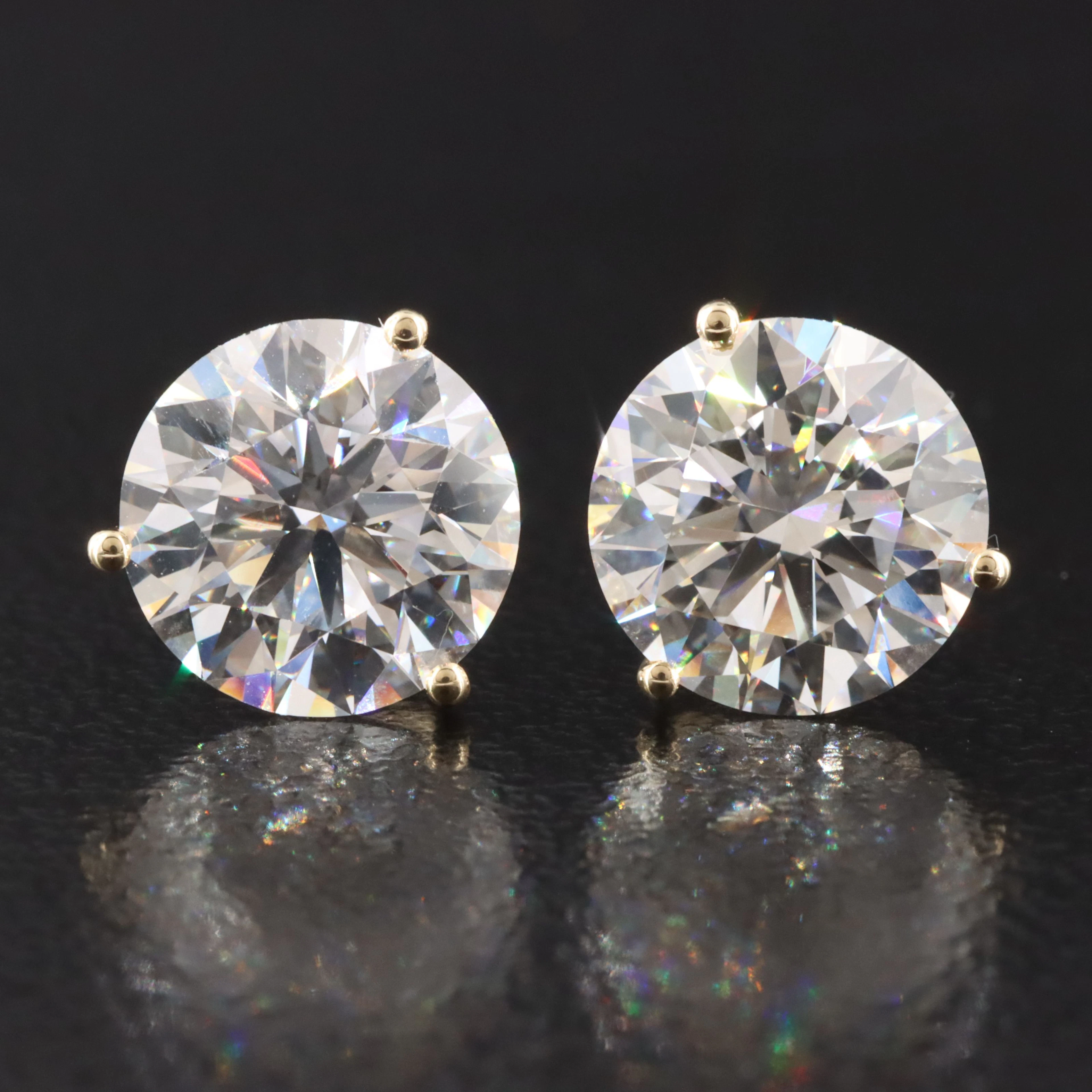 14K 4.01 CTW Lab Grown Diamond Earrings with IGI Reports