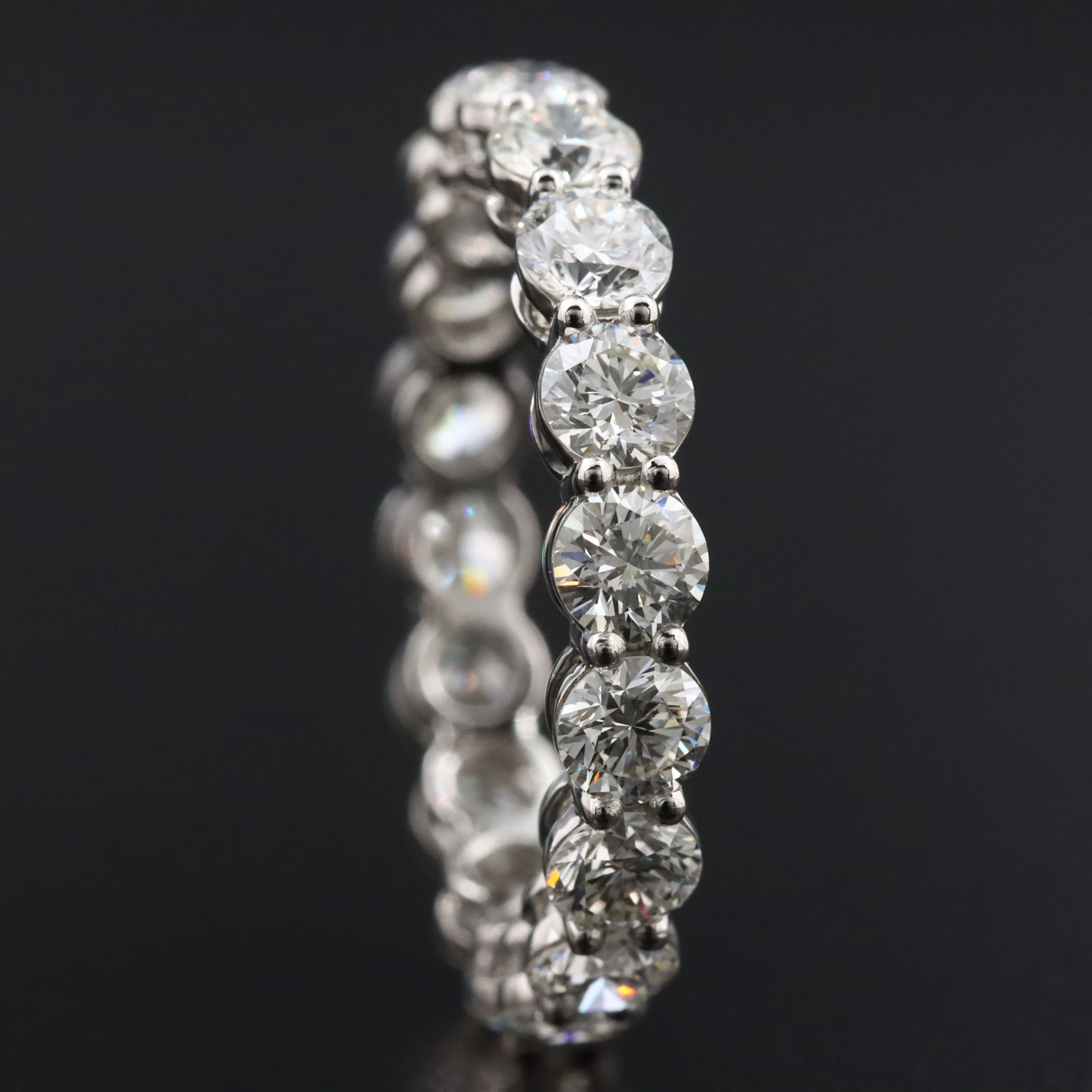 Platinum 3.09 CTW Diamond Eternity Band with GIA Report