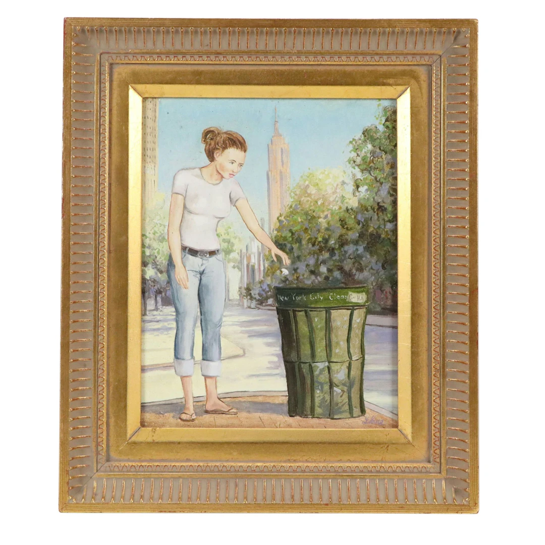Tom Lohre Oil Painting "New York City Clean," 2005