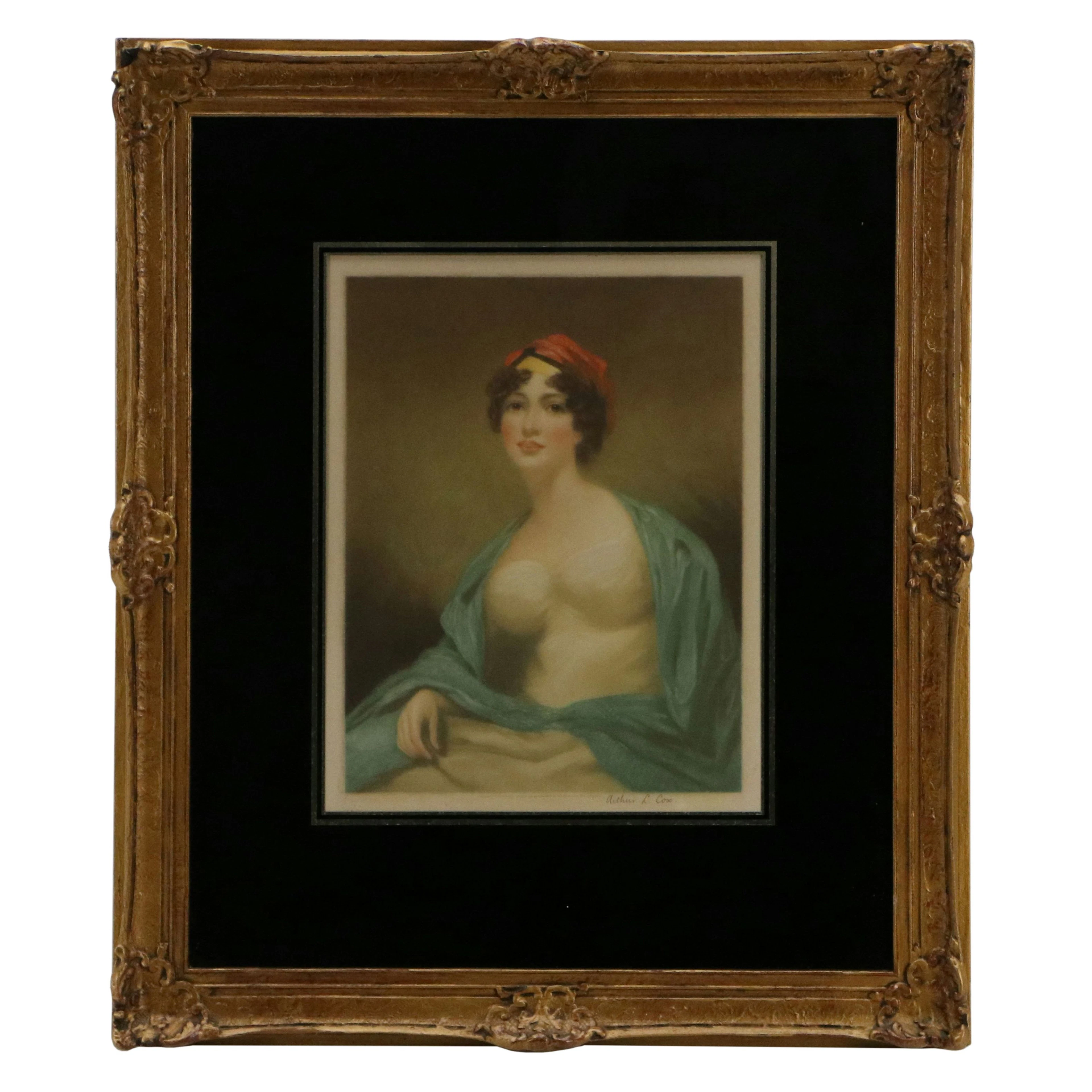 Peter Cox Mezzotint After Henry Raeburn "Mrs. Hume Drummond," 1935