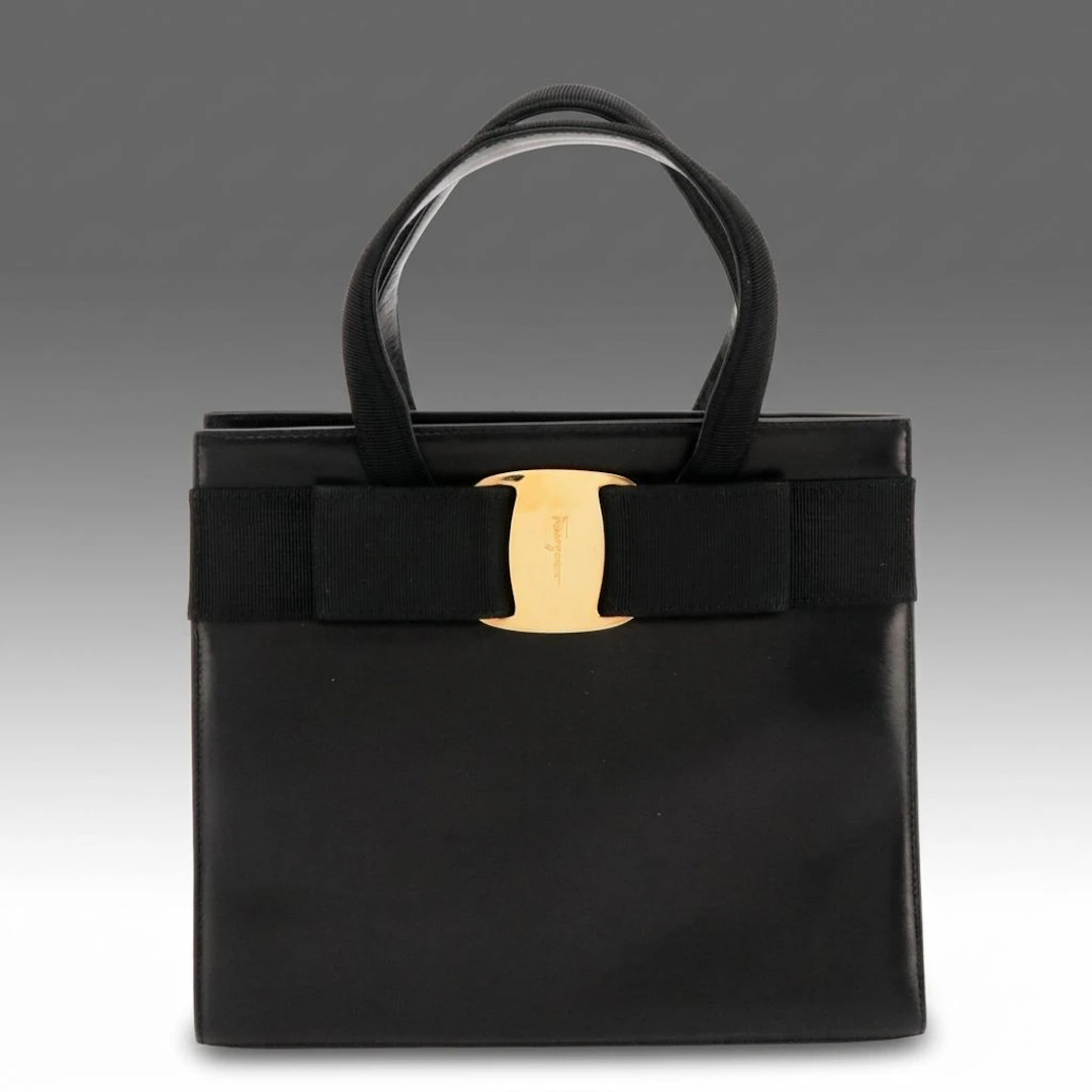 Salvatore Ferragamo Vara Bow Handbag in Calfskin Leather