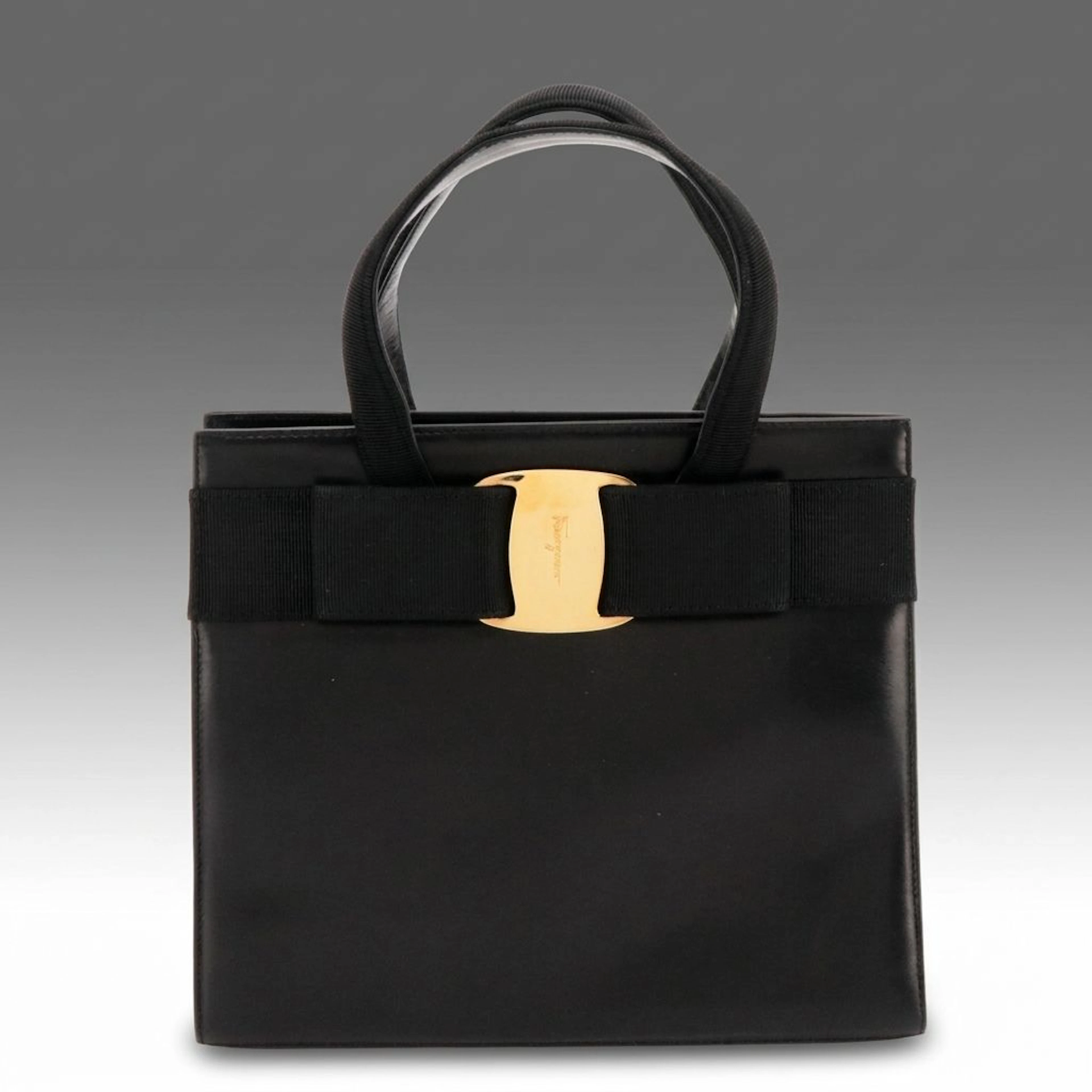 Salvatore Ferragamo Vara Bow Handbag in Calfskin Leather