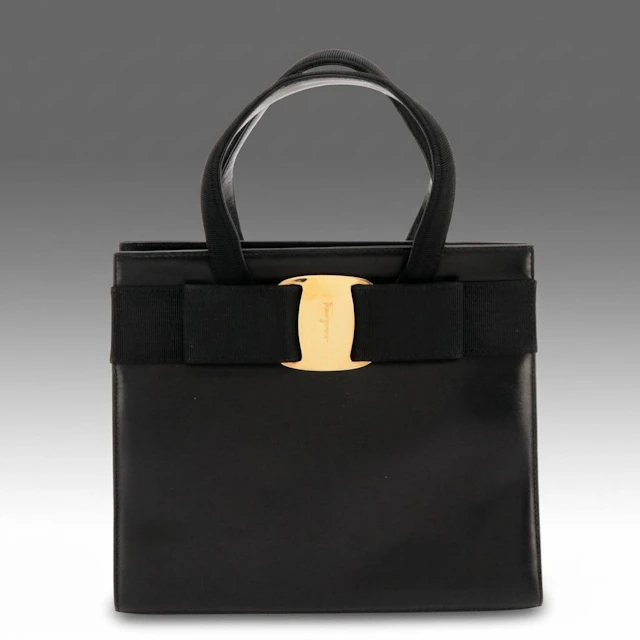 Salvatore Ferragamo Vara Bow Handbag in Calfskin Leather