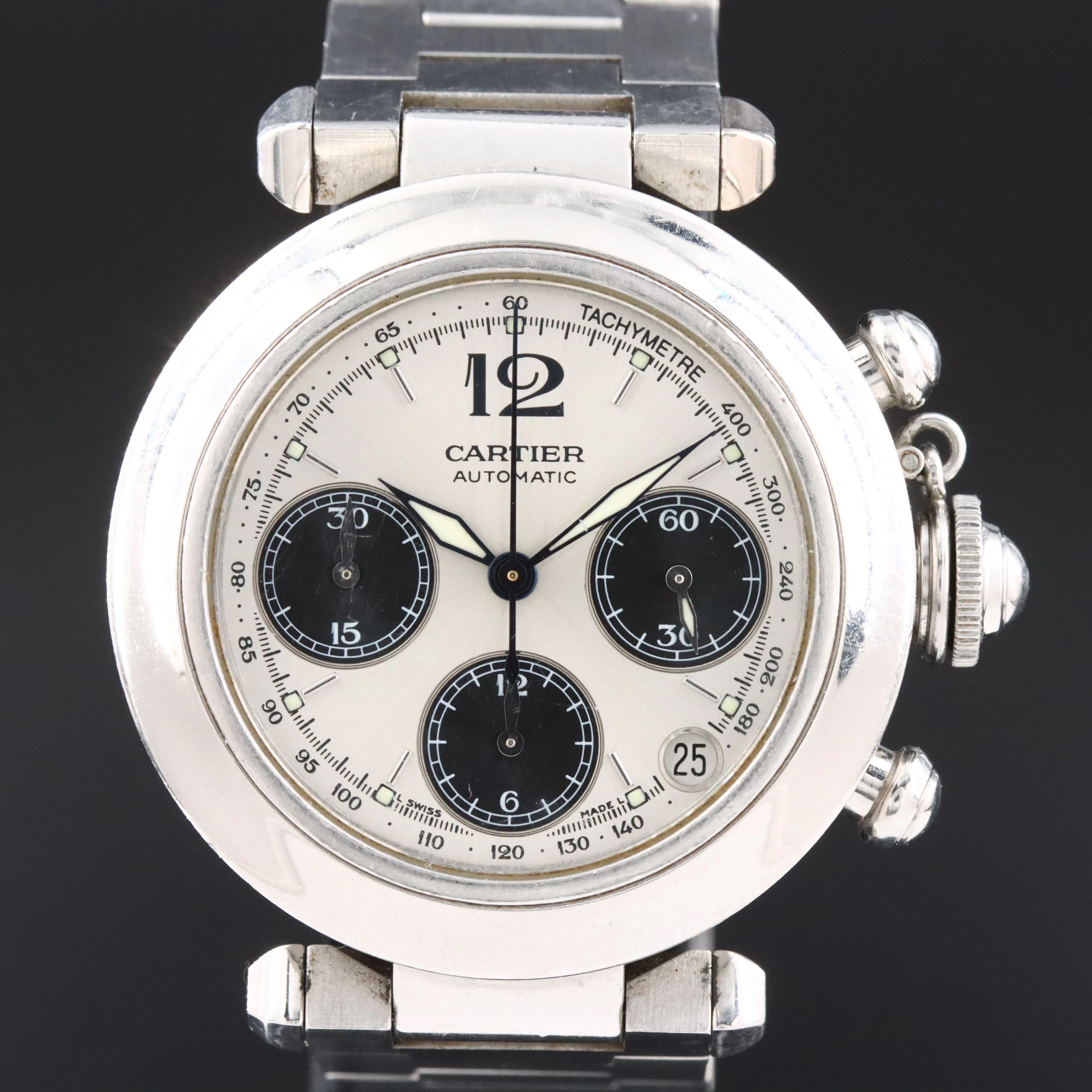 Cartier Pasha de Cartier 2412 Automatic Chronograph Date Watch