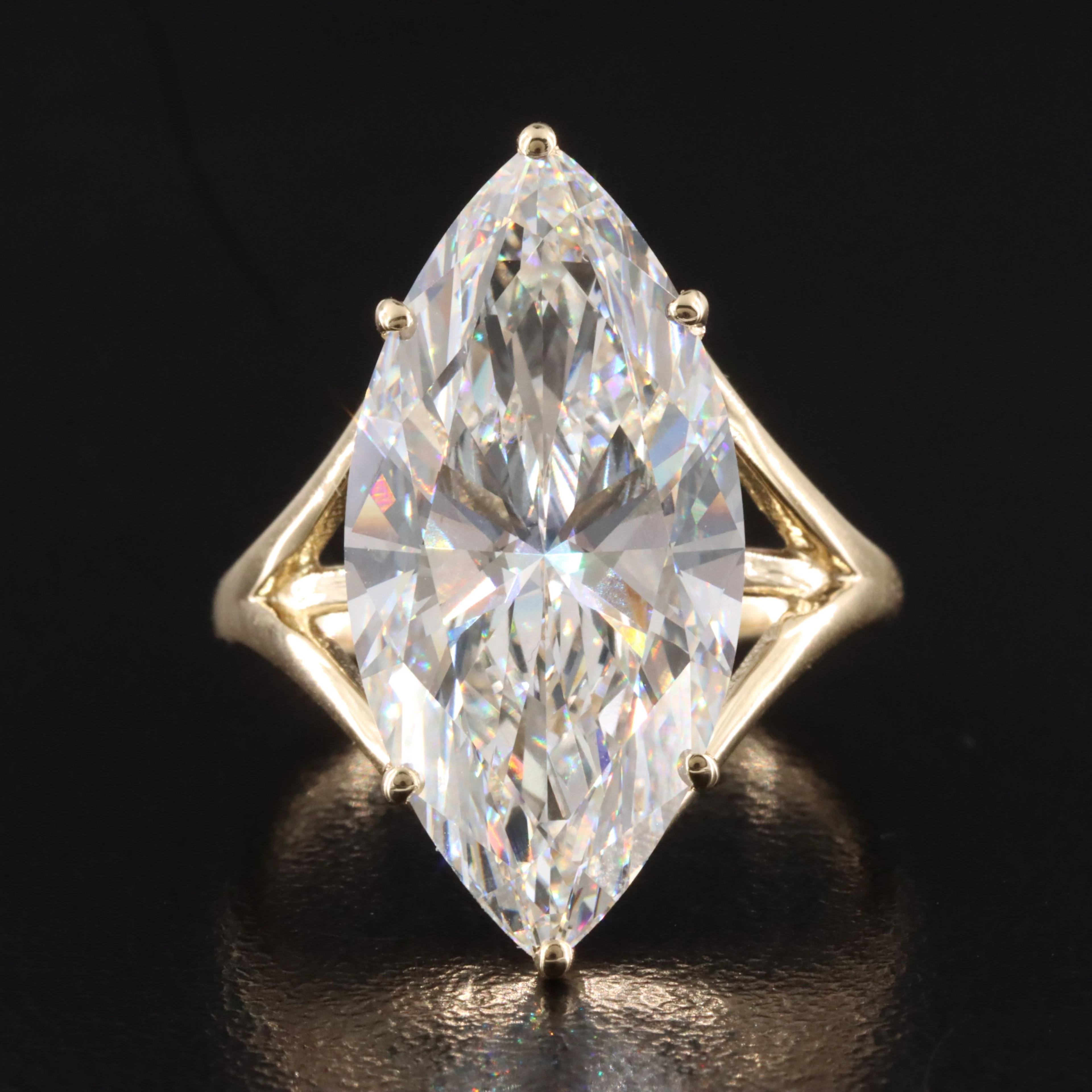 14K 10.31 CT Lab Grown Diamond Solitaire Ring with IGI Report