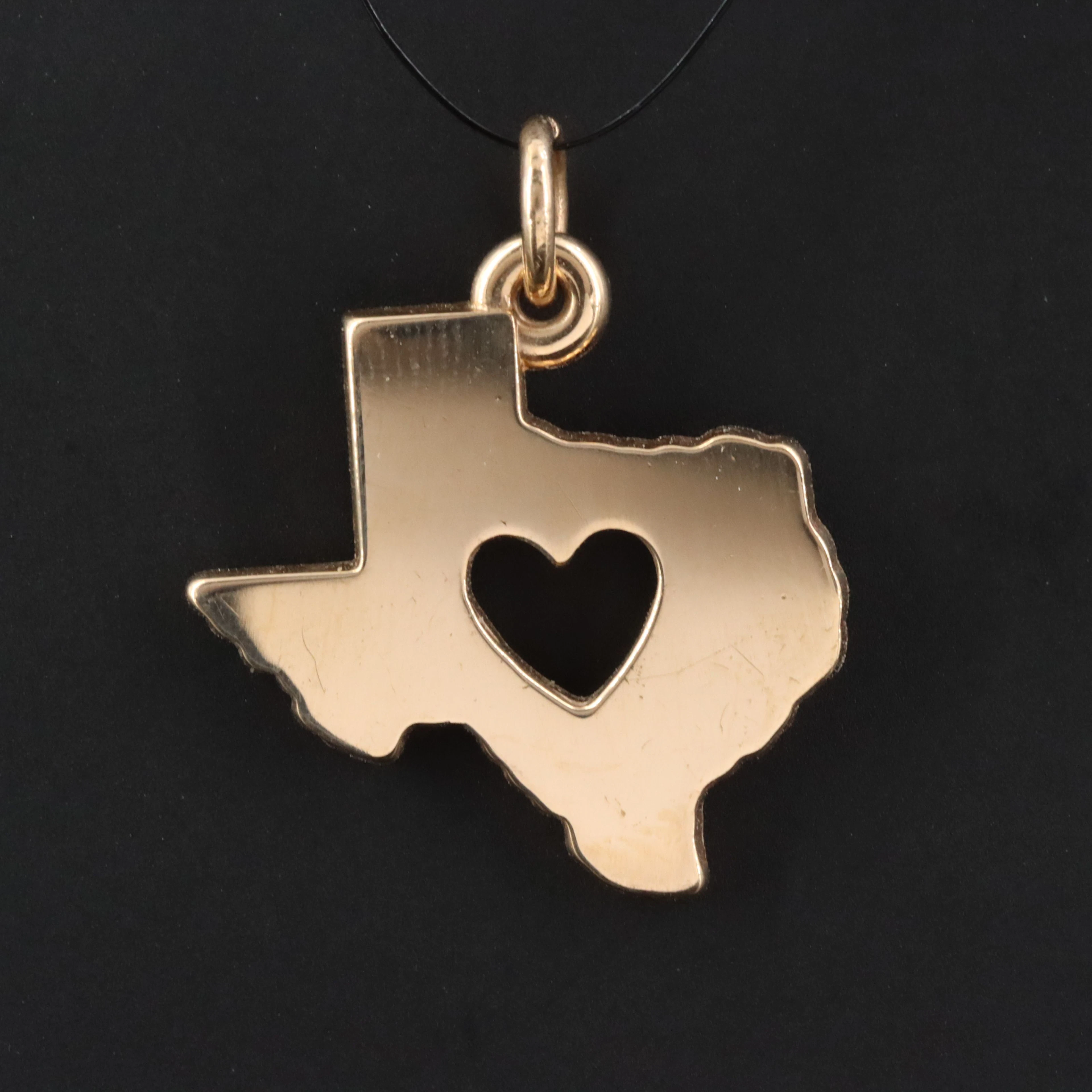 James Avery 14K Heart Texas Charm Pendant
