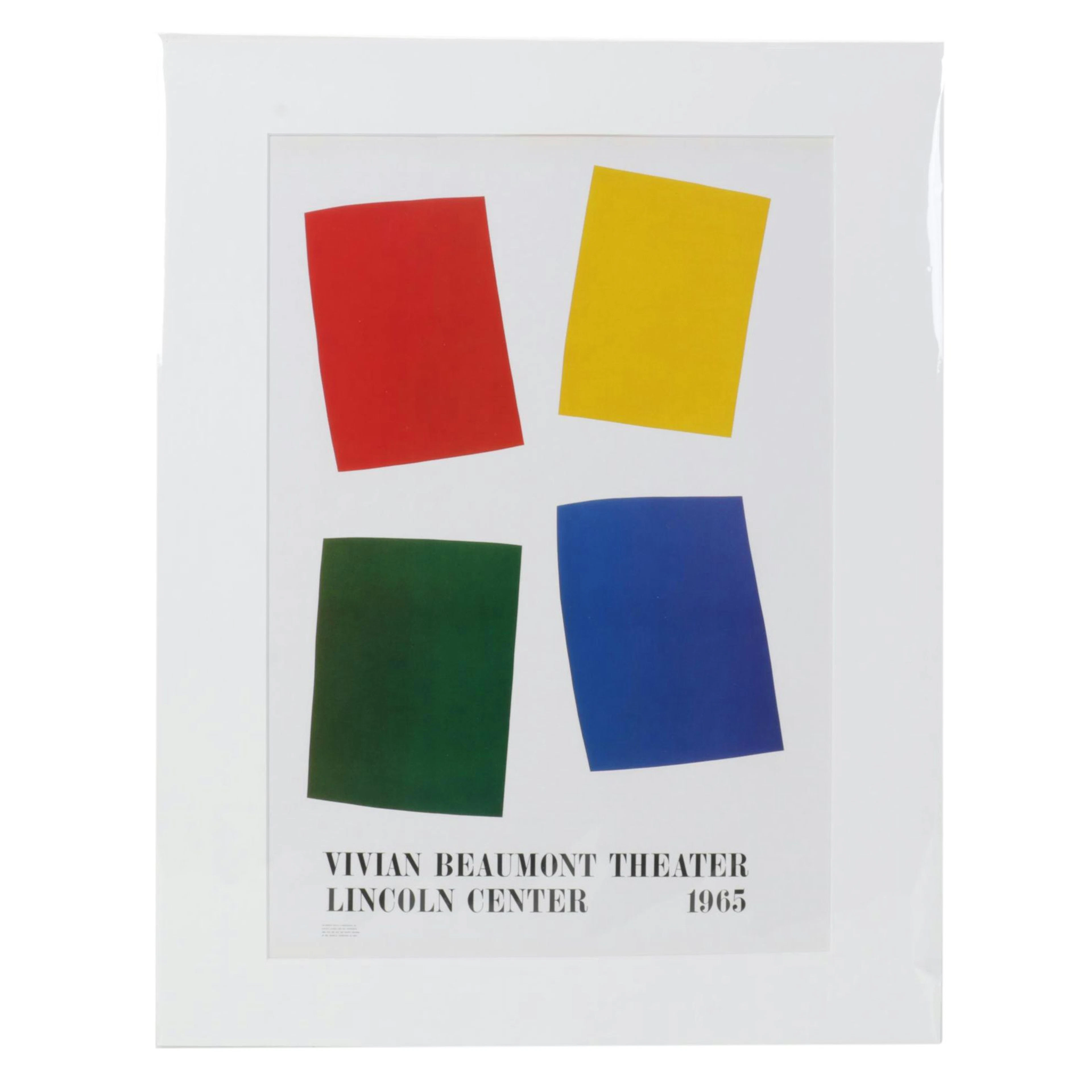 Offset Lithograph after Ellsworth Kelly "Vivian Beaumont Theater" Poster, 1965