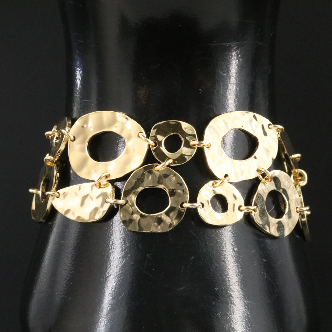 Italian Hammered Link Bracelet