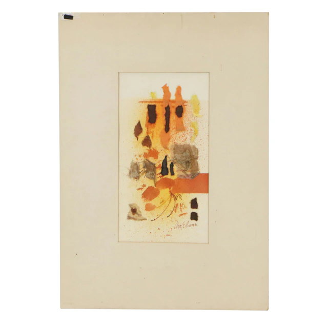Charles E. Barnes Abstract Collage, Mid to Late 20th Century