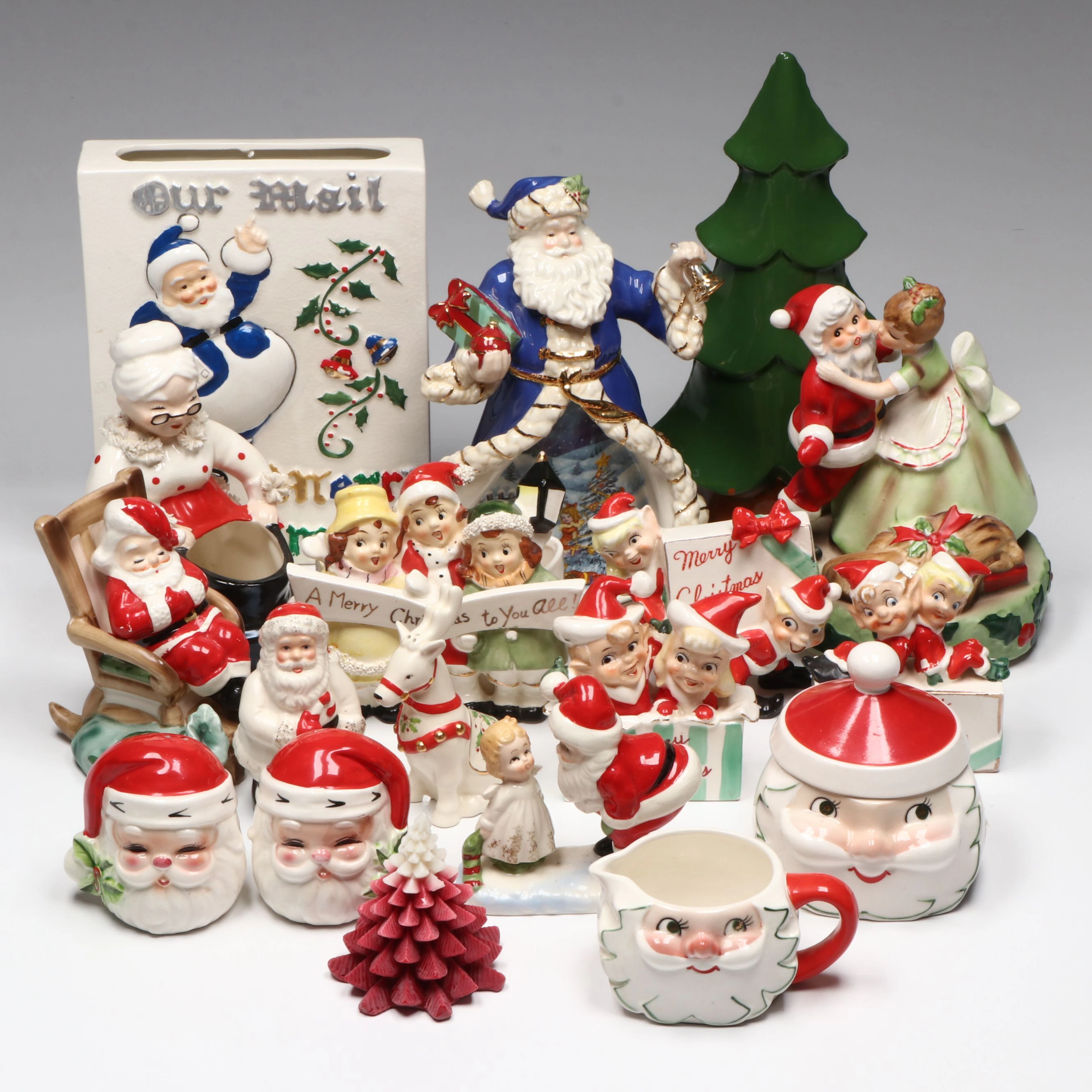Napco and Josef Originals Figurines with More Vintage Christmas Décor