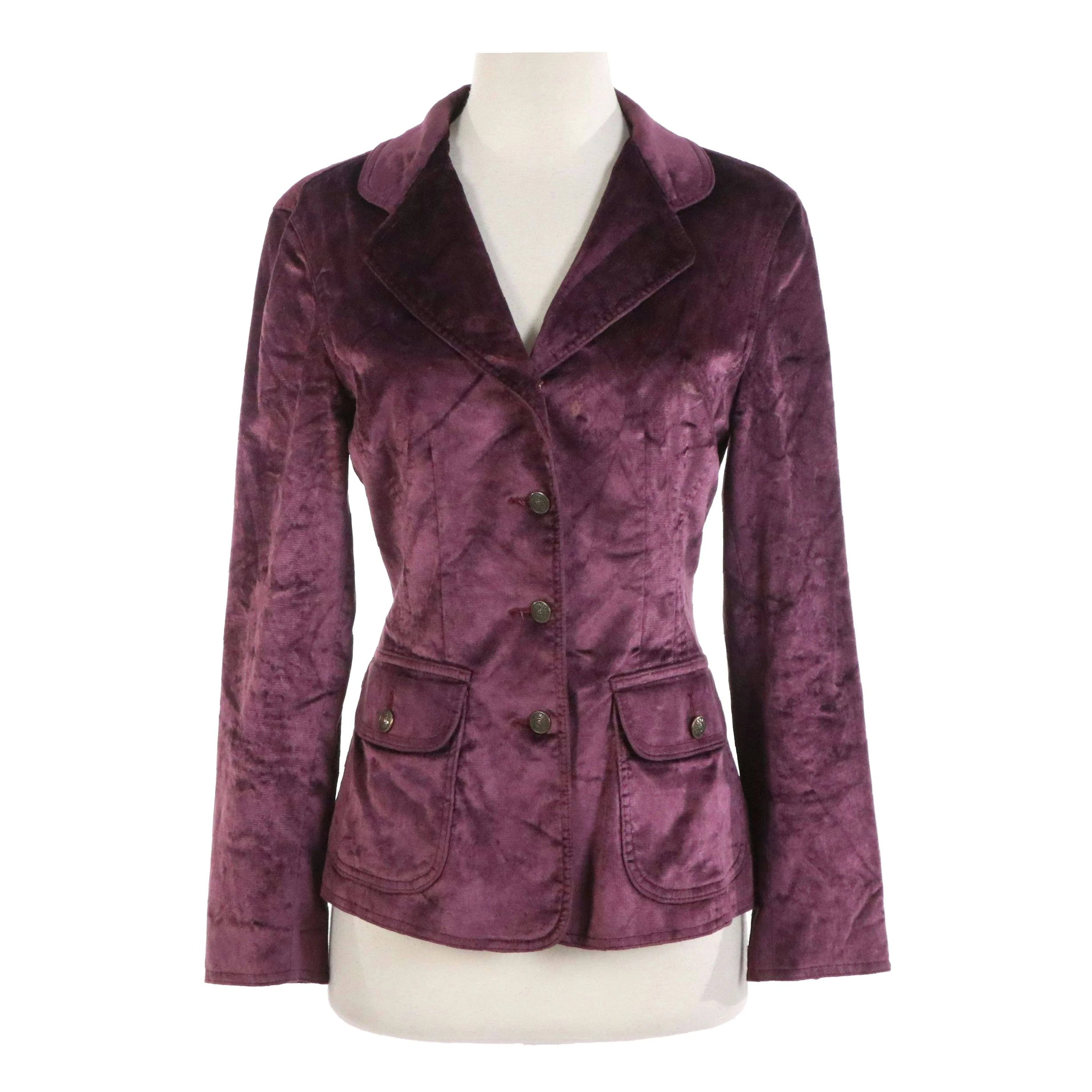 Moschino Jeans Blazer in Purple Cotton Blend, Vintage